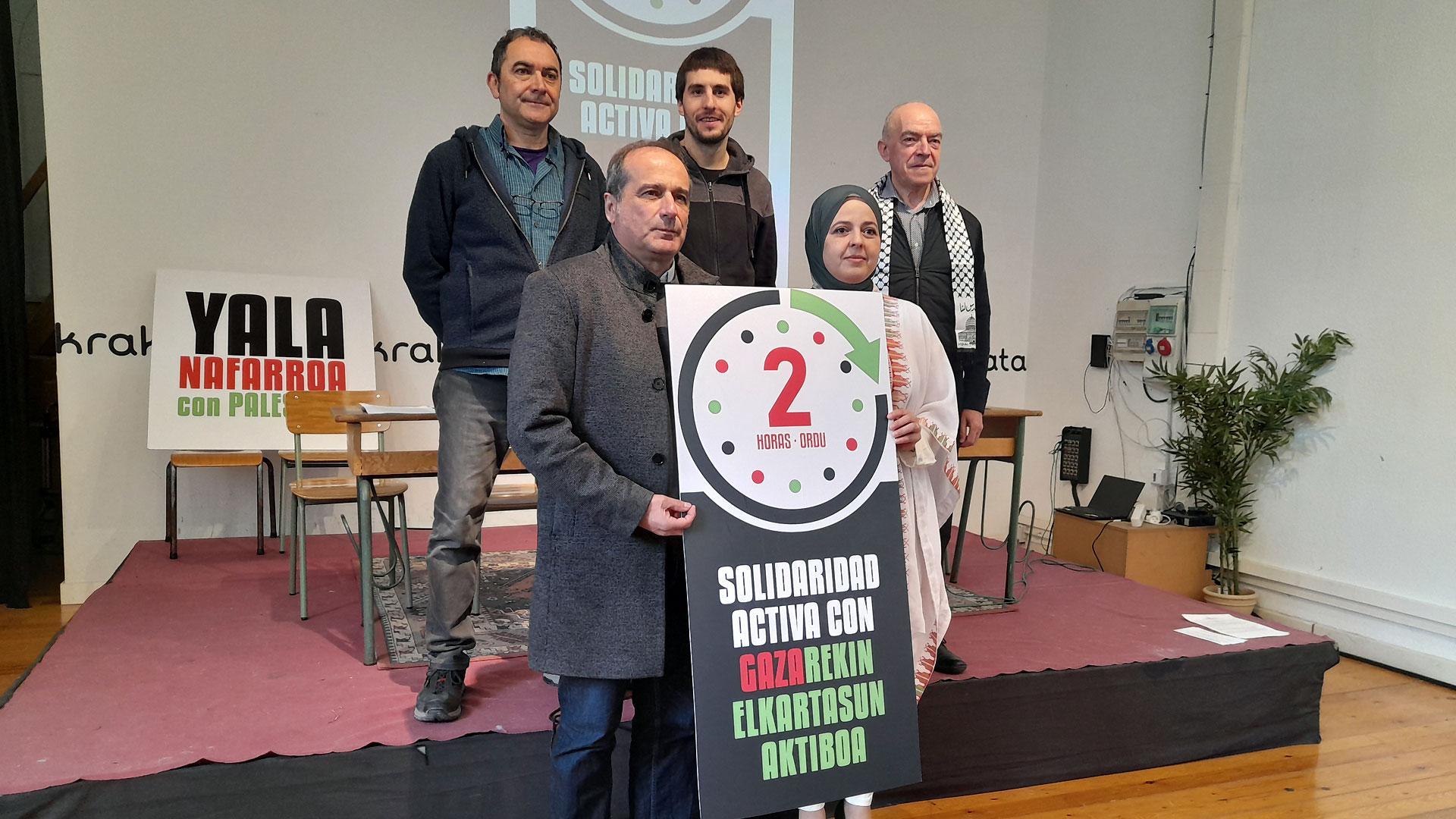 Rueda de prensa de presentación de la iniciativa 'Solidaridad activa' con Gaza