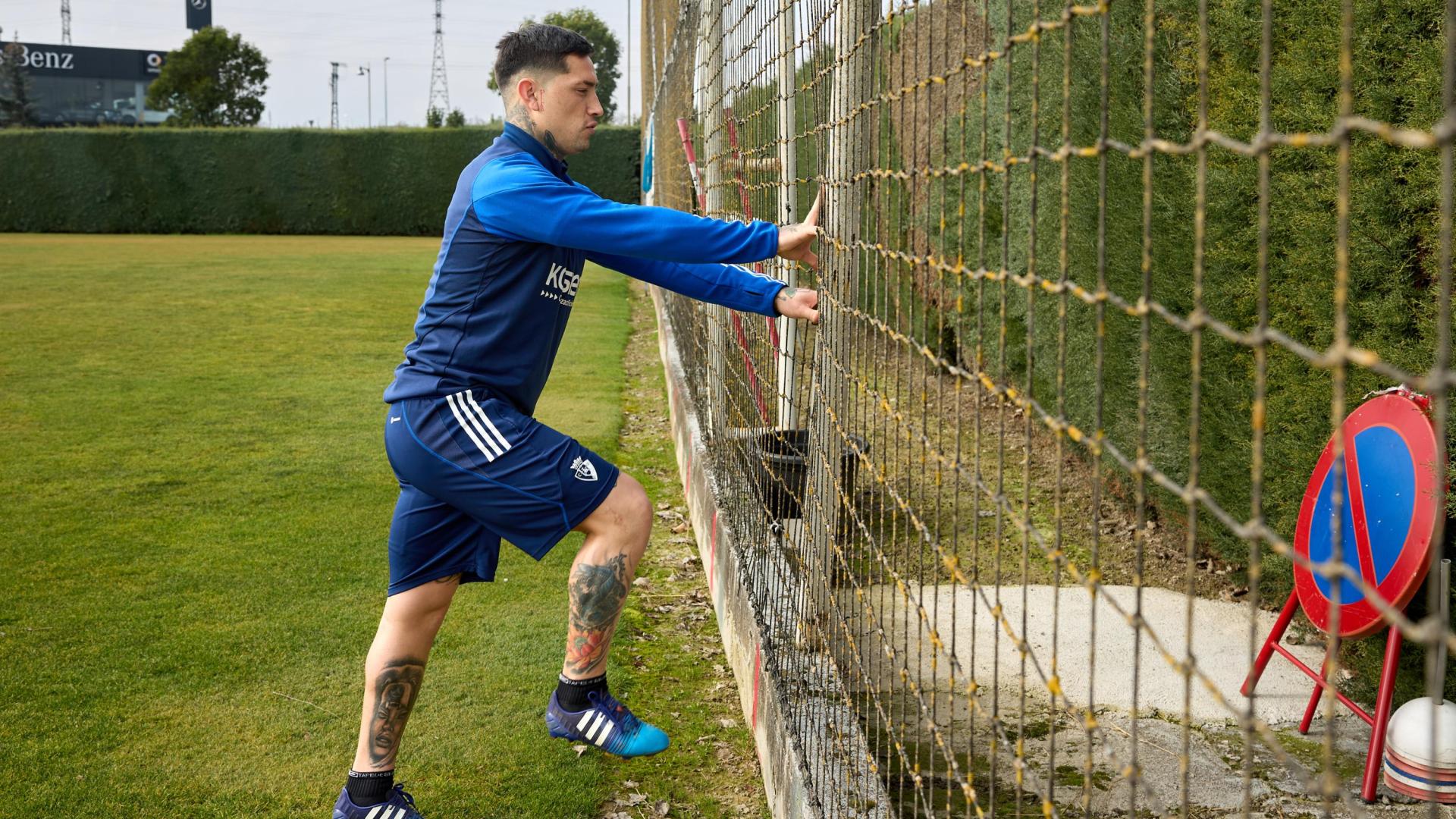 Chimy Avila, antes de iniciar el entrenamiento en solitario de ayer al mediodía
