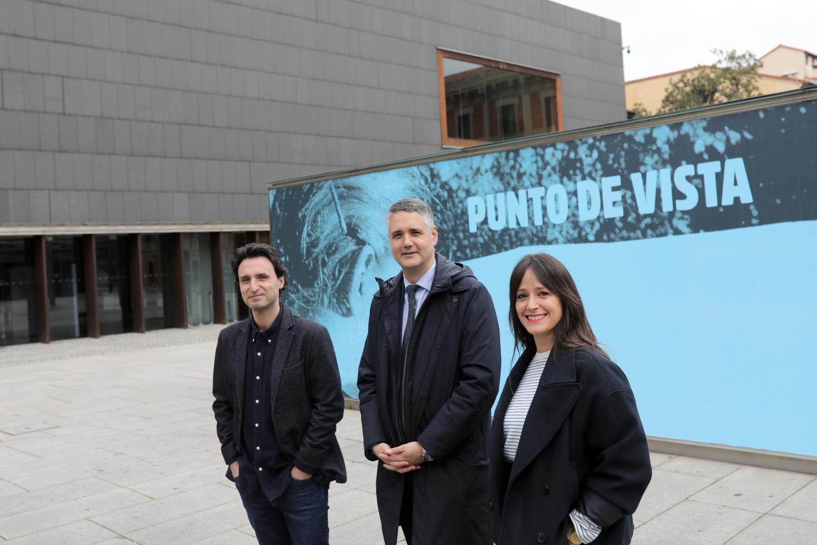 Manuel Asín, Ignacio Apezteguía y Teresa Morales de Álava, este martes