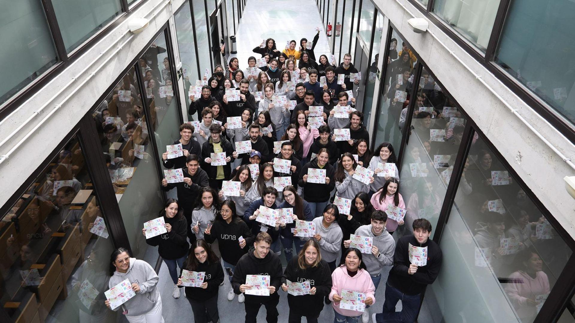 Parte de los estudiantes que se incorporan en el segundo semestre en la UPNA