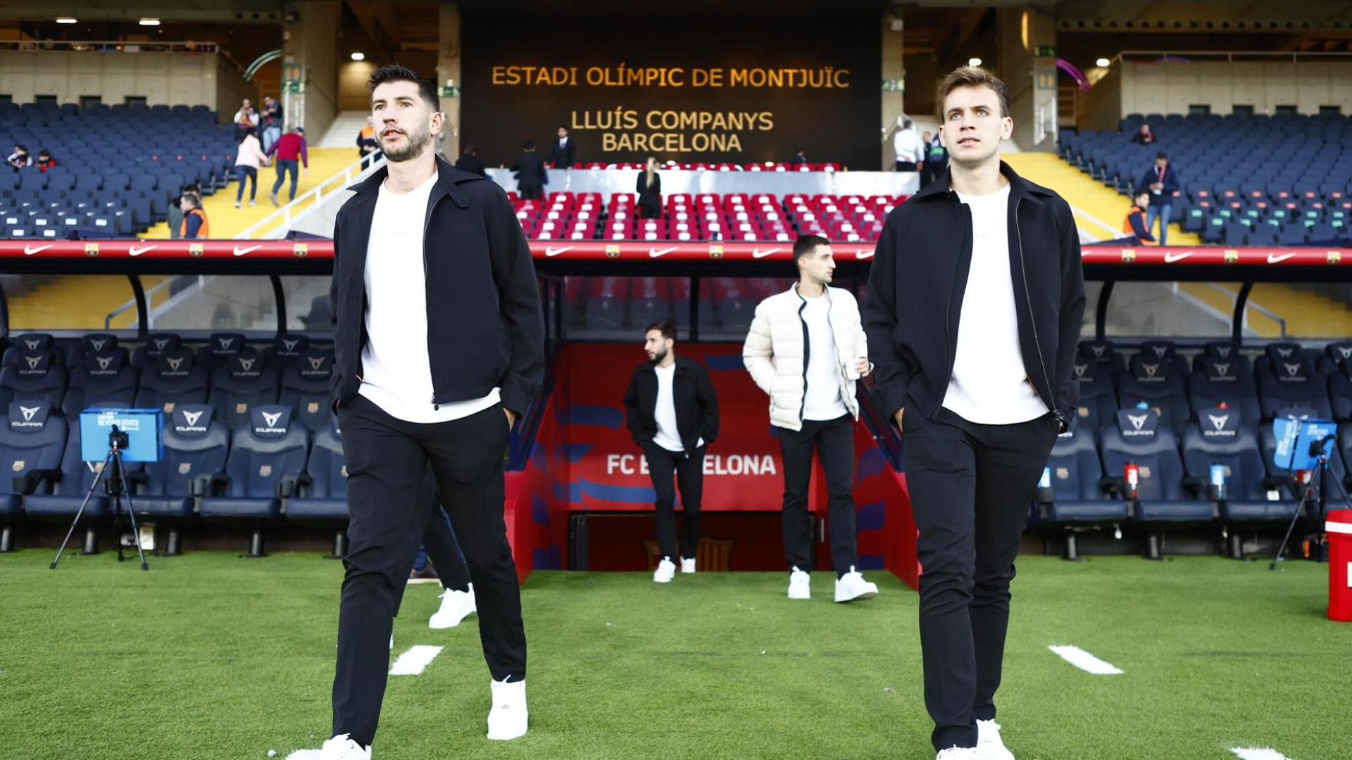 David García y Pablo Ibáñez, en el estadio Olímpico de Montjuic
