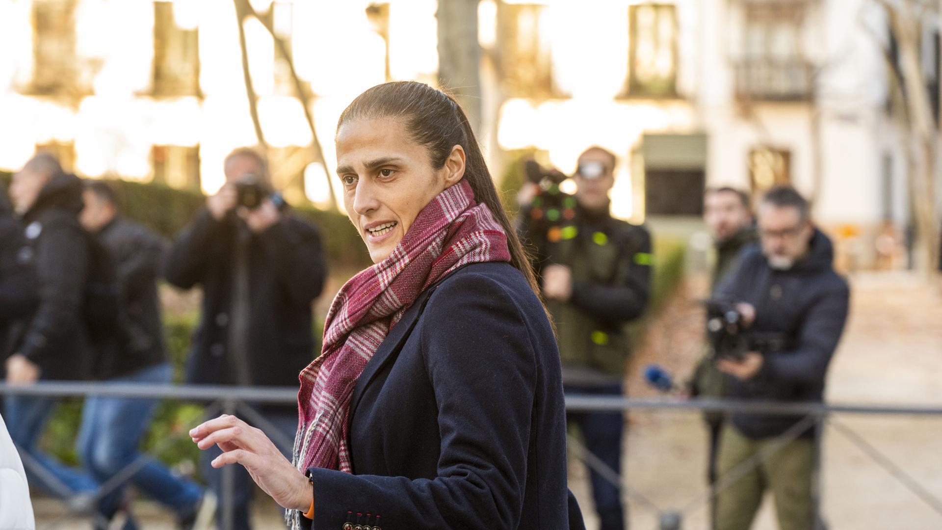 Montse Tomé, a su llegada este viernes a la Audiencia Nacional