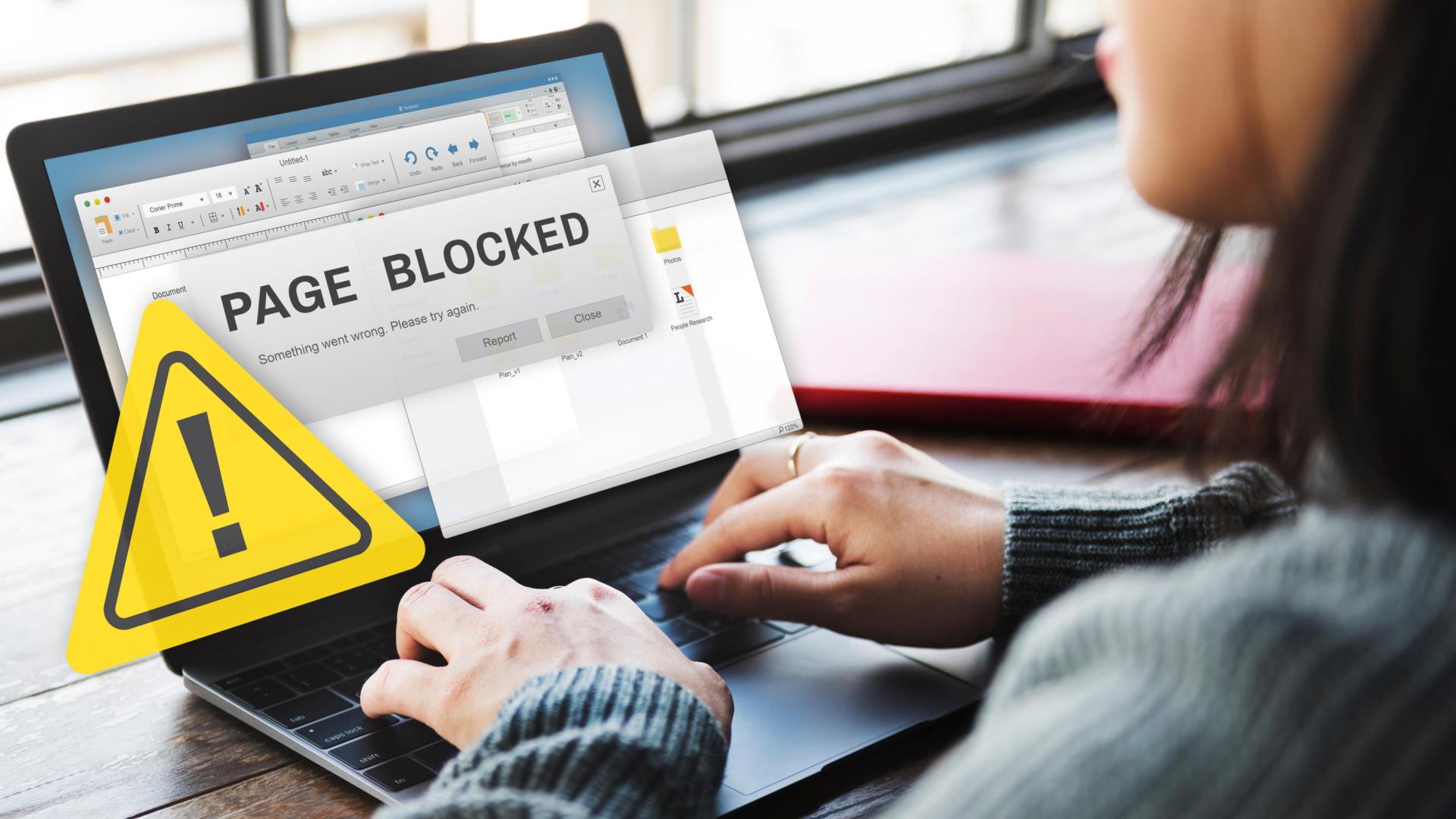 Una página web con el acceso restringido
