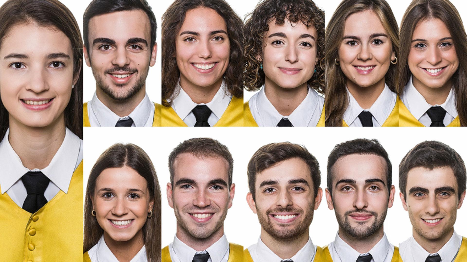 De izquierda a derecha y de arriba a abajo: María Álvarez Nájera, Alfonso Álvarez Adrián, Anna Margarit Colomer, Nerea Aldabe González, Marina López-Dicastillo Cía, Amaya Huici Eslava, Adriana García Goñi, Juan Aramberri Araiz, Carlos Román Padilla, Javier Agustín Timoneda y Javier Goñi Lara