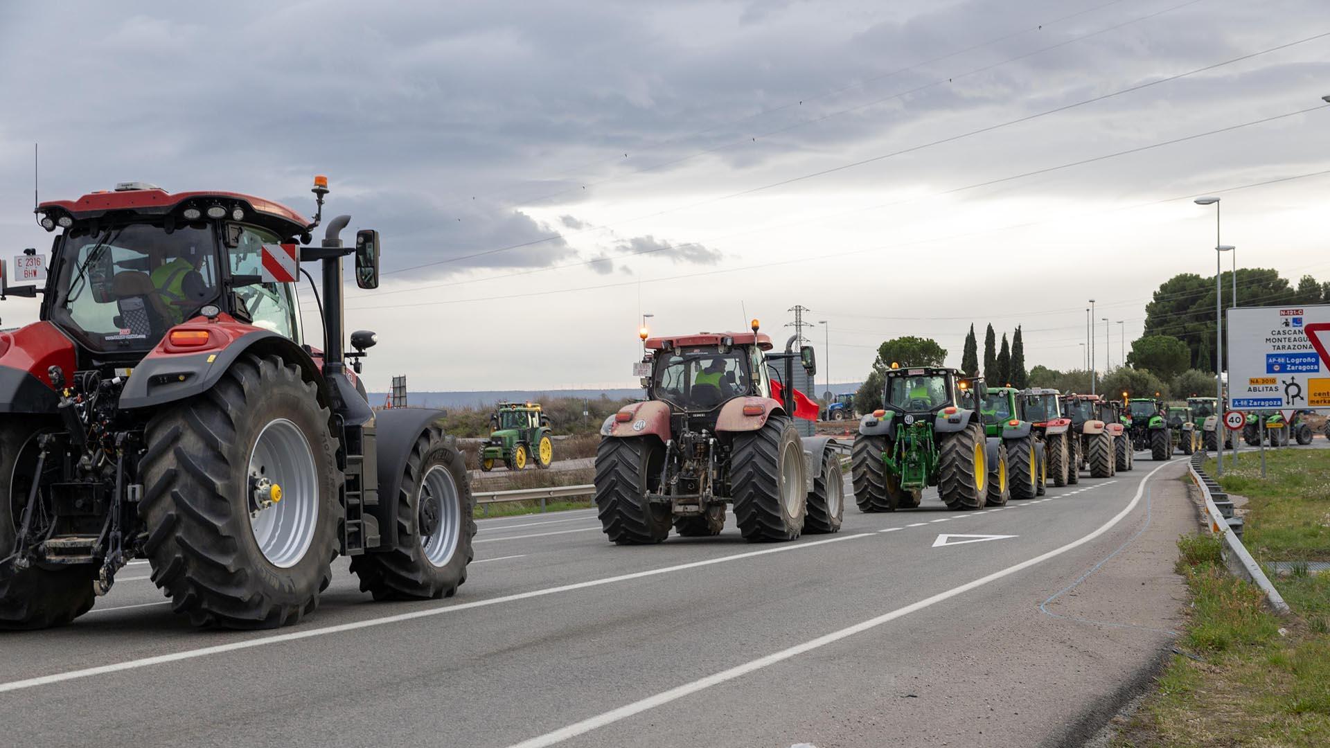 Tractorada este viernes en la Autovía A-68.