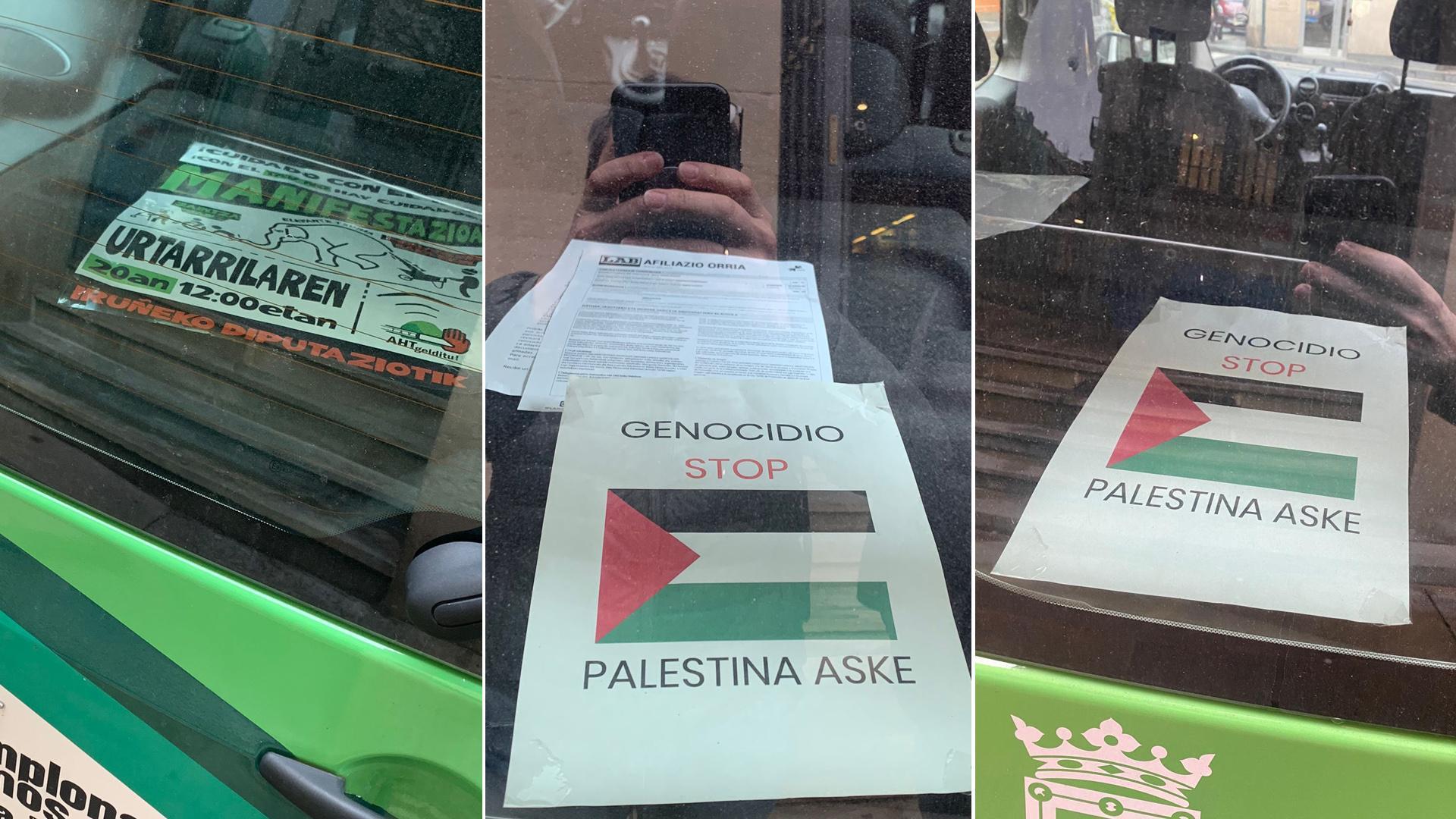 Carteles denunciados por UPN