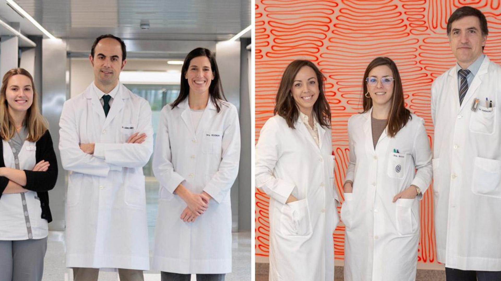 El equipo de la Unidad de Epilepsia de la Clínica Universidad de Navarra implicado en este estudio. De izq. A dcha.: la enfermera Ana Lamas y los Dres. Asier Gómez y Teresa Rognoni; y los Dres. Marta Marín, Genoveva Montoya y Pablo Domínguez