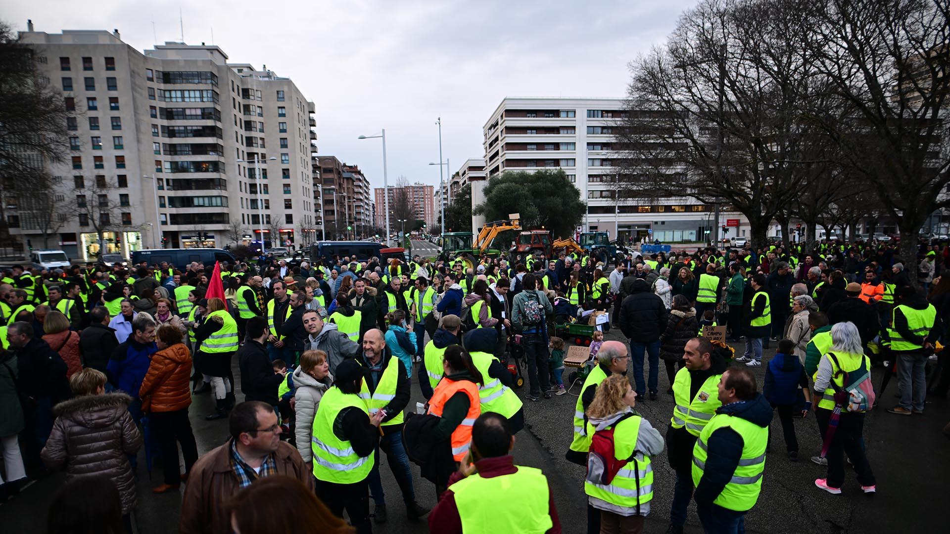 Imágenes de la marcha a favor del agro navarro.