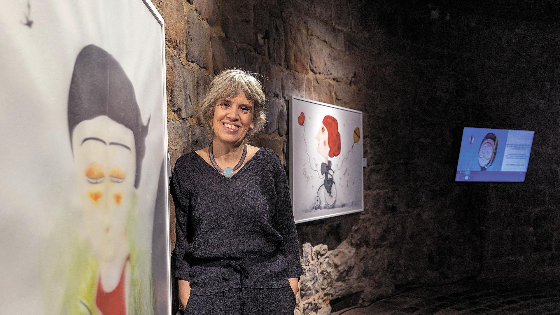 Silvia Sánchez, en su exposición 'Evolución desde la Imperfección'