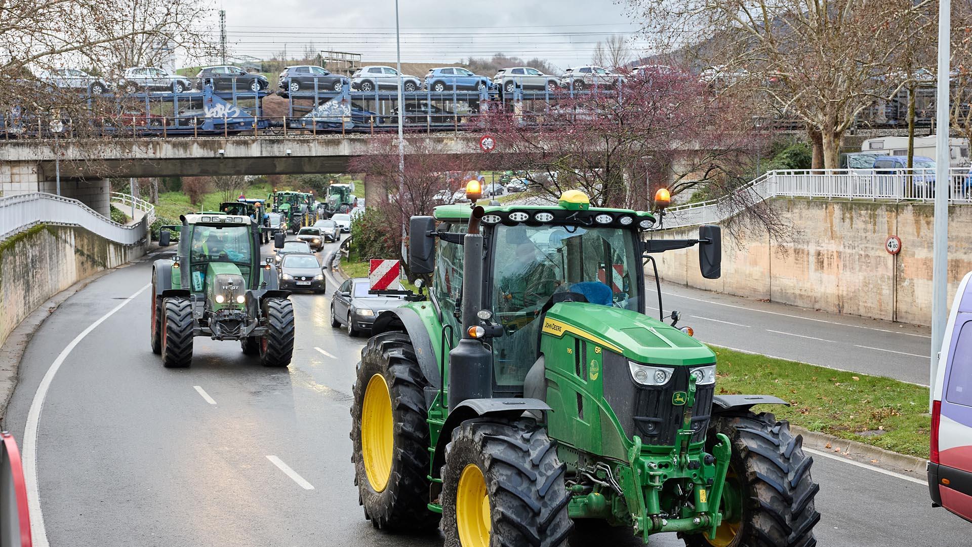 Fotos de la tractorada en Navarra de este viernes 23 de febrero
