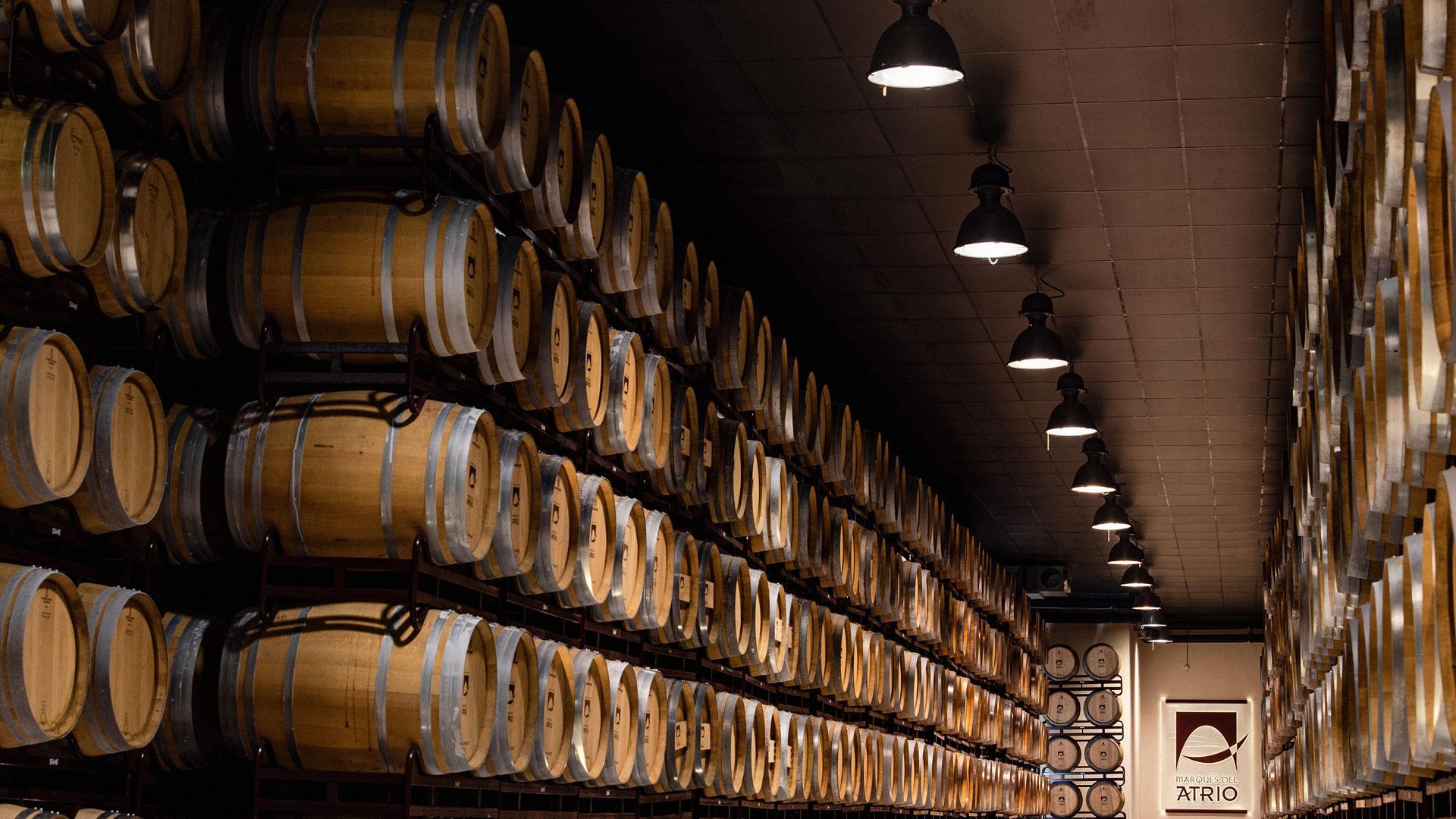 Imagen de una bodega del Grupo Marqués del Atrio, que cumple 125 años