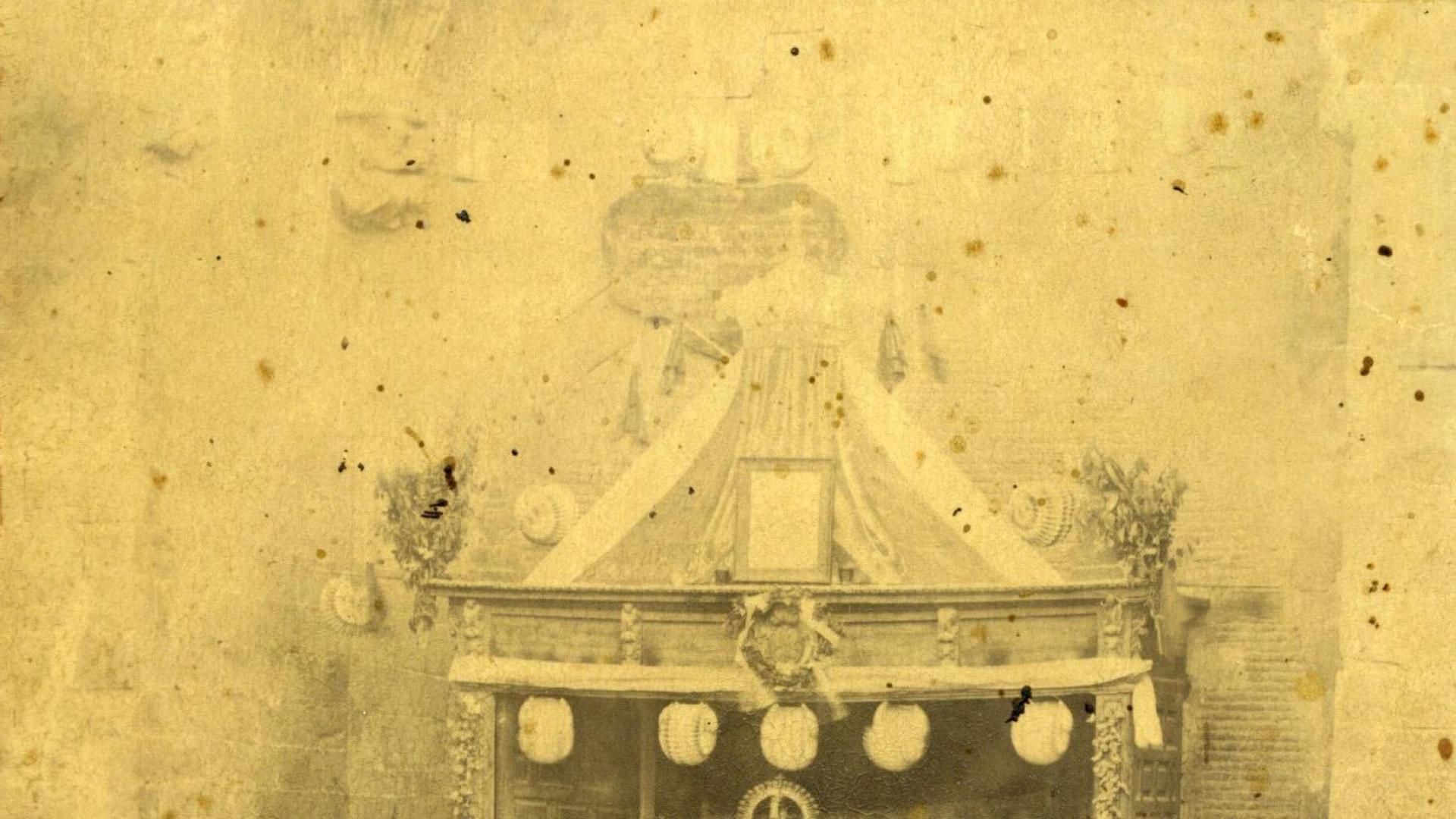 Fin del cólera en Cascante con la devolución de la Virgen del Romero a su santuario el 22 de septiembre de 1885. Colección particular Pamplona