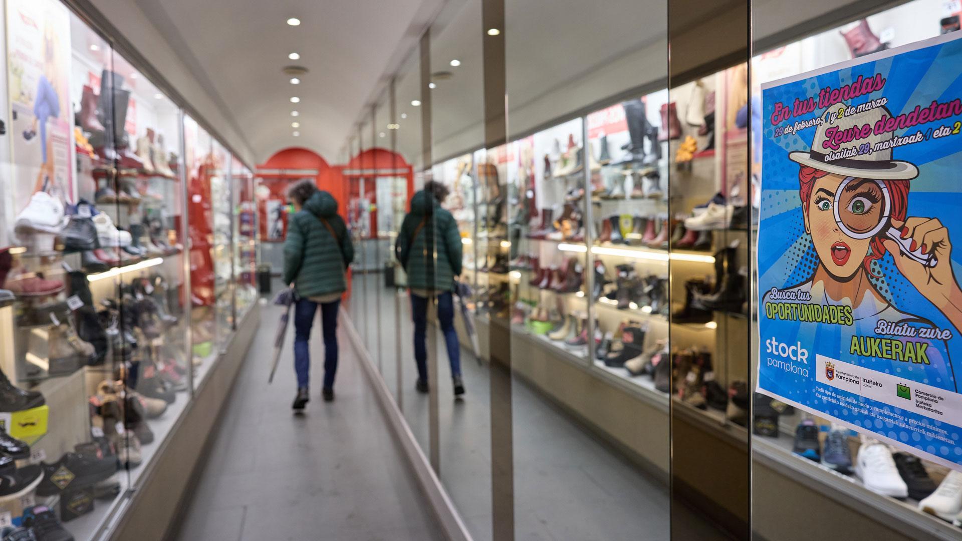 Una de las zapaterías que participa en la feria de oportunidades Pamplona Stock