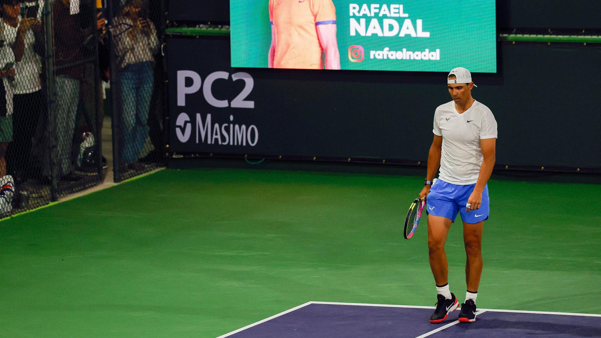 Rafa Nadal ha anunciado su retirada del torneo de Indian Wells por no sentirse preparado para competir al máximo nivel
