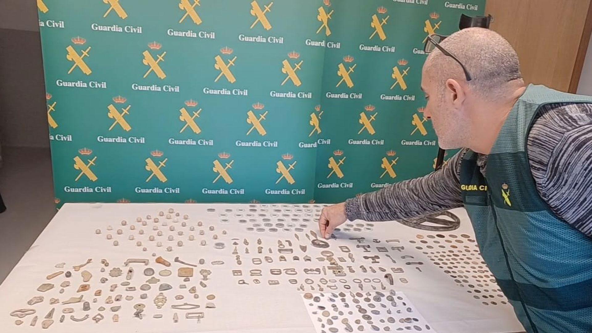 Imagen de los piezas arqueológicas expoliadas en los yacimientos de Castrejón de Trabancos (Valladolid)