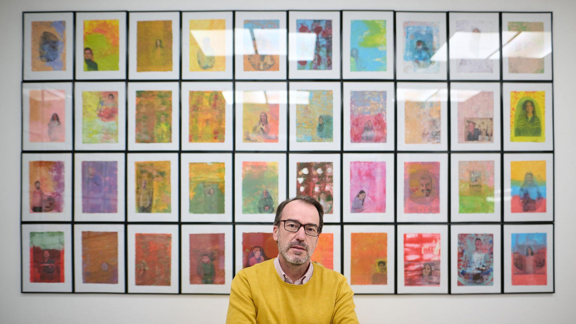 Una exposición recoge en 40 collages a los protagonistas del suplemento Talento Joven - Marca Navarra, de Diario de Navarra