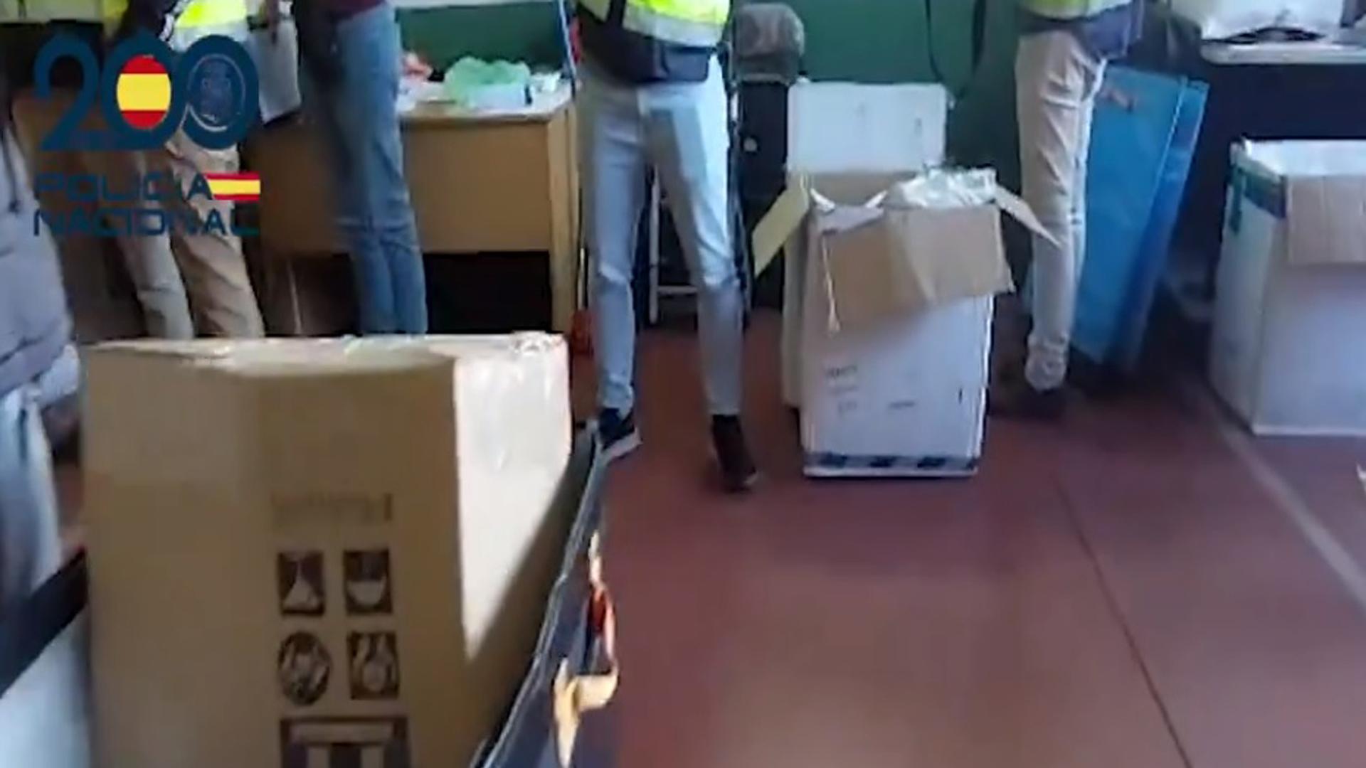 Un momento de la operación policial