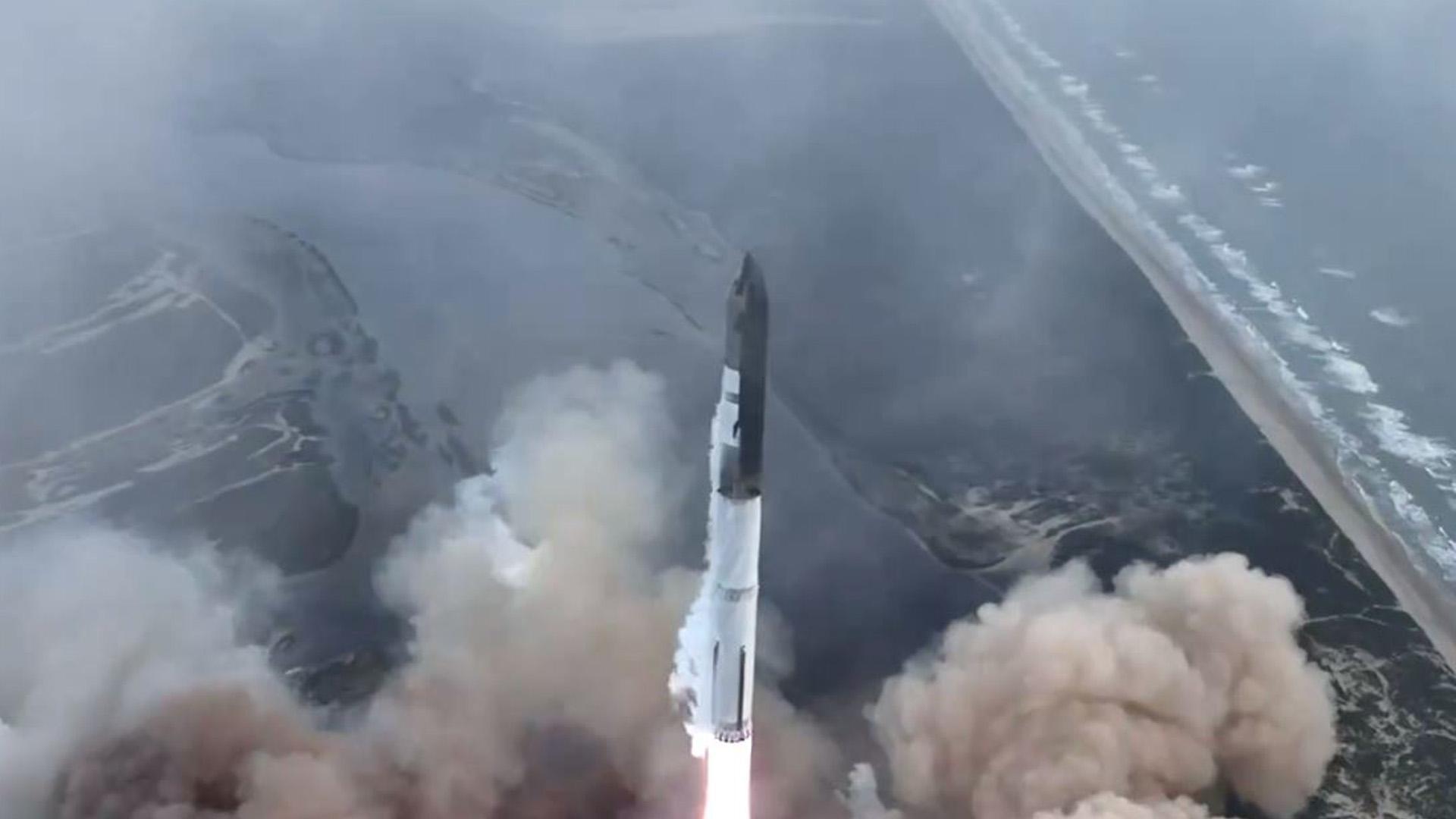 Despegue del tercer vuelo de prueba de Starship