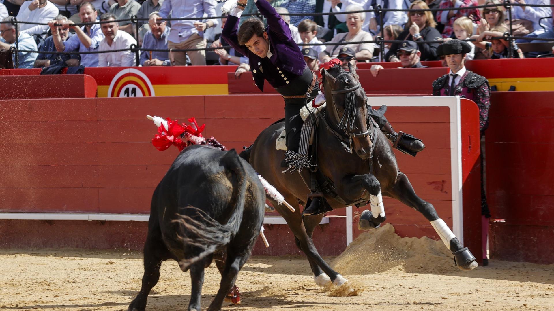 Guillermo Hermoso, durante la corrida