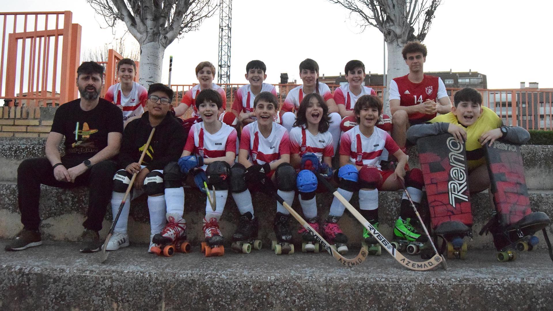 El equipo del Tudela Hockey Alevín