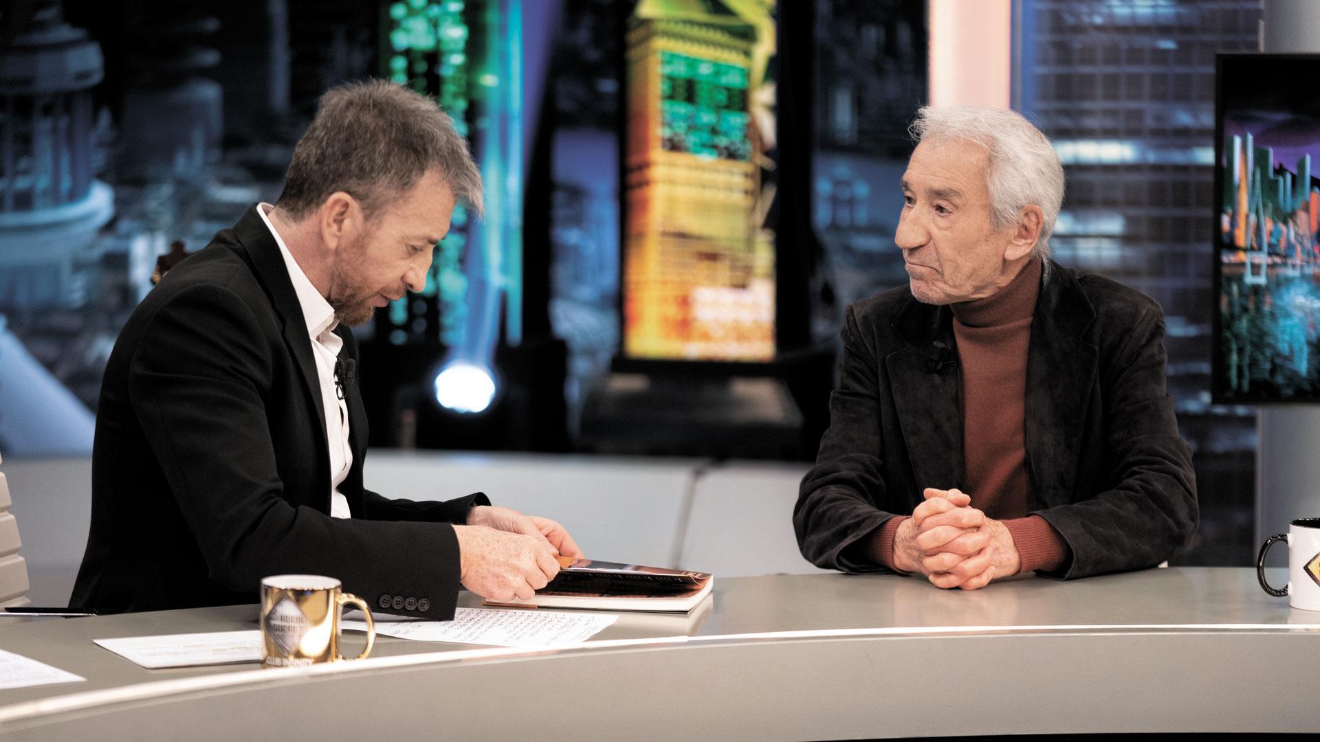 Pablo Motos y el actor José Sacristán en 'El hormiguero'