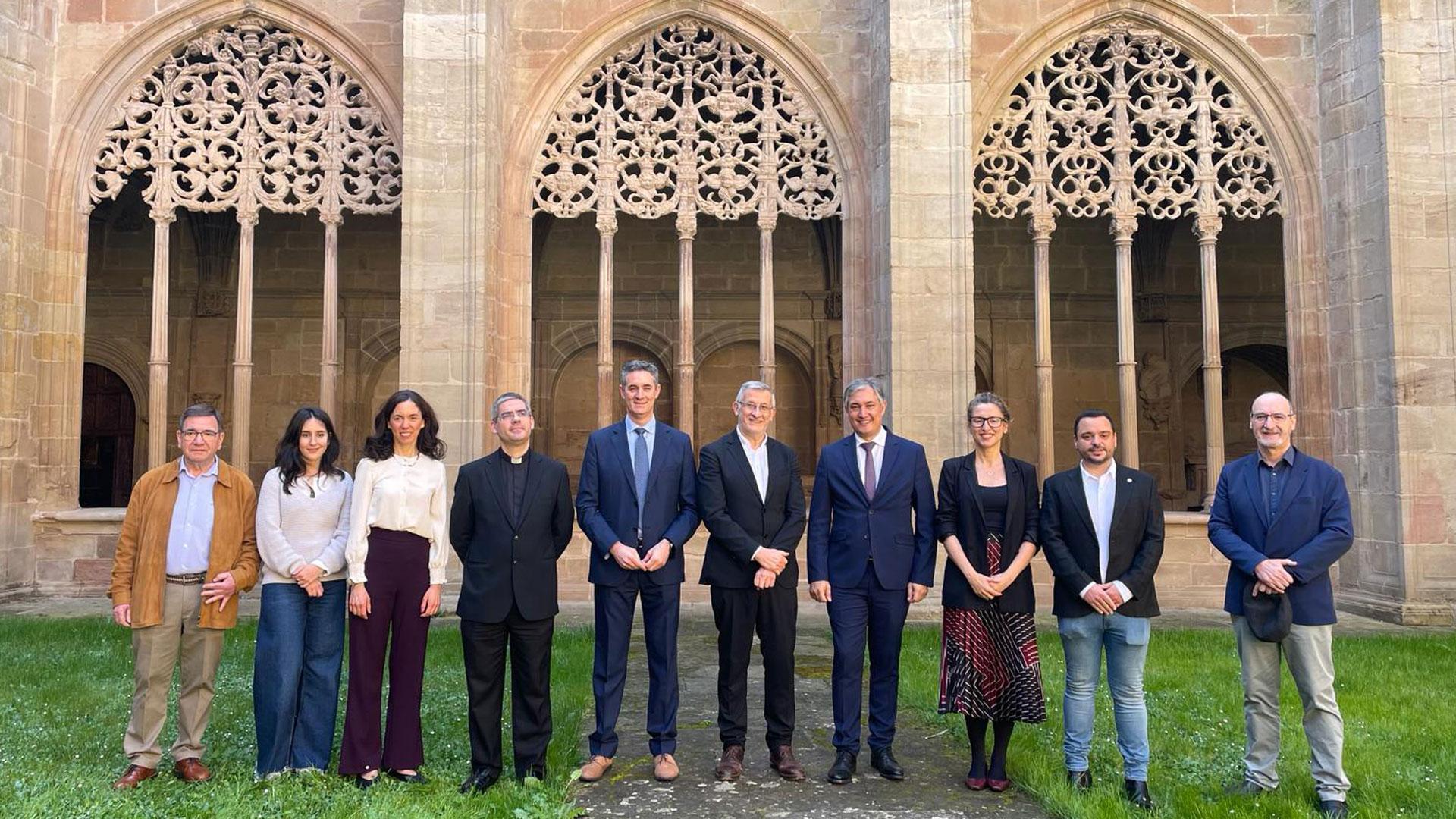 Integrantes del Patronato del Monasterio de Santa María la Real de Nájera que han participado en la reunión de viernes