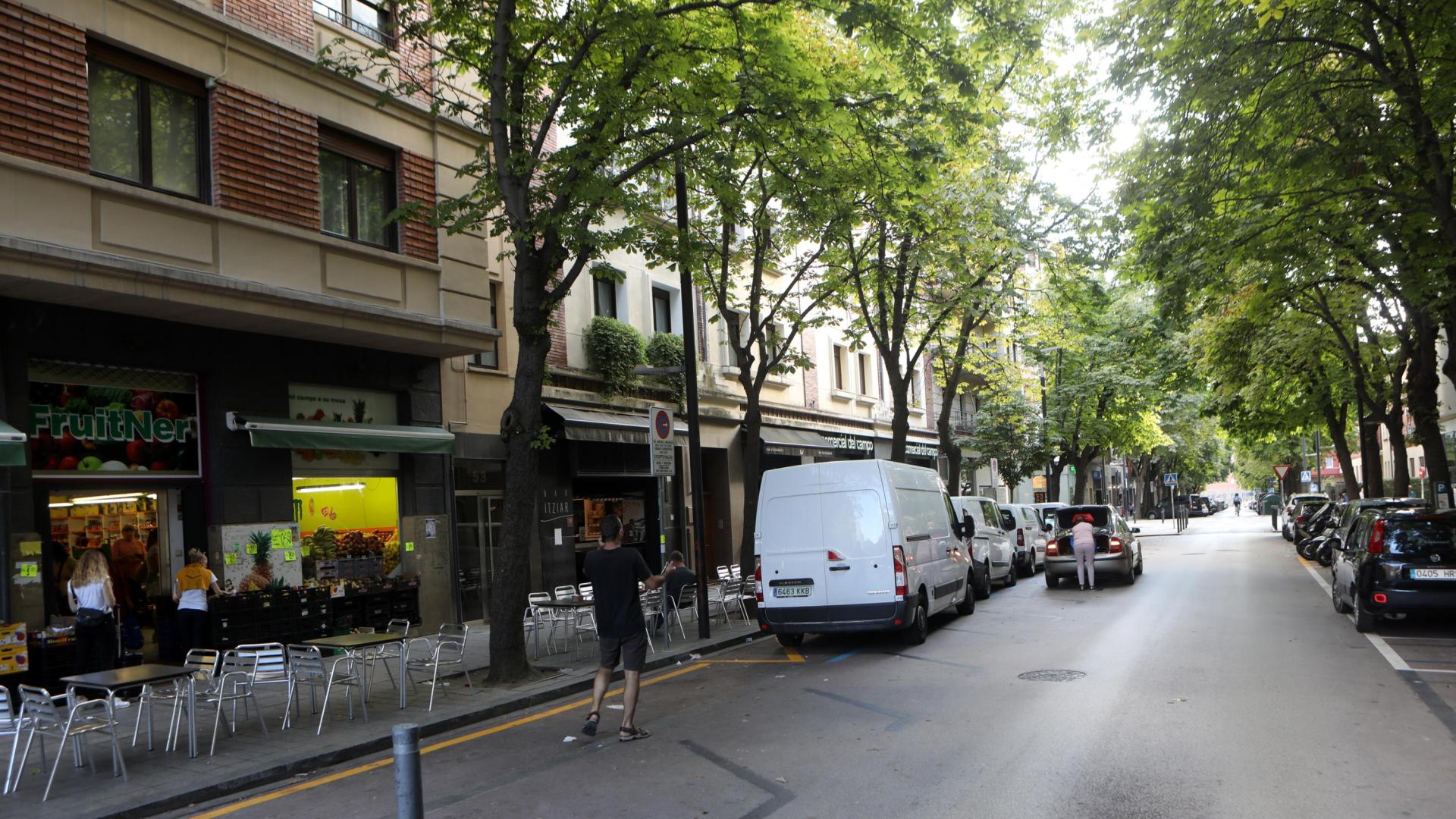 Vista de la calle Tafalla, donde la mujer requirió la urgencia