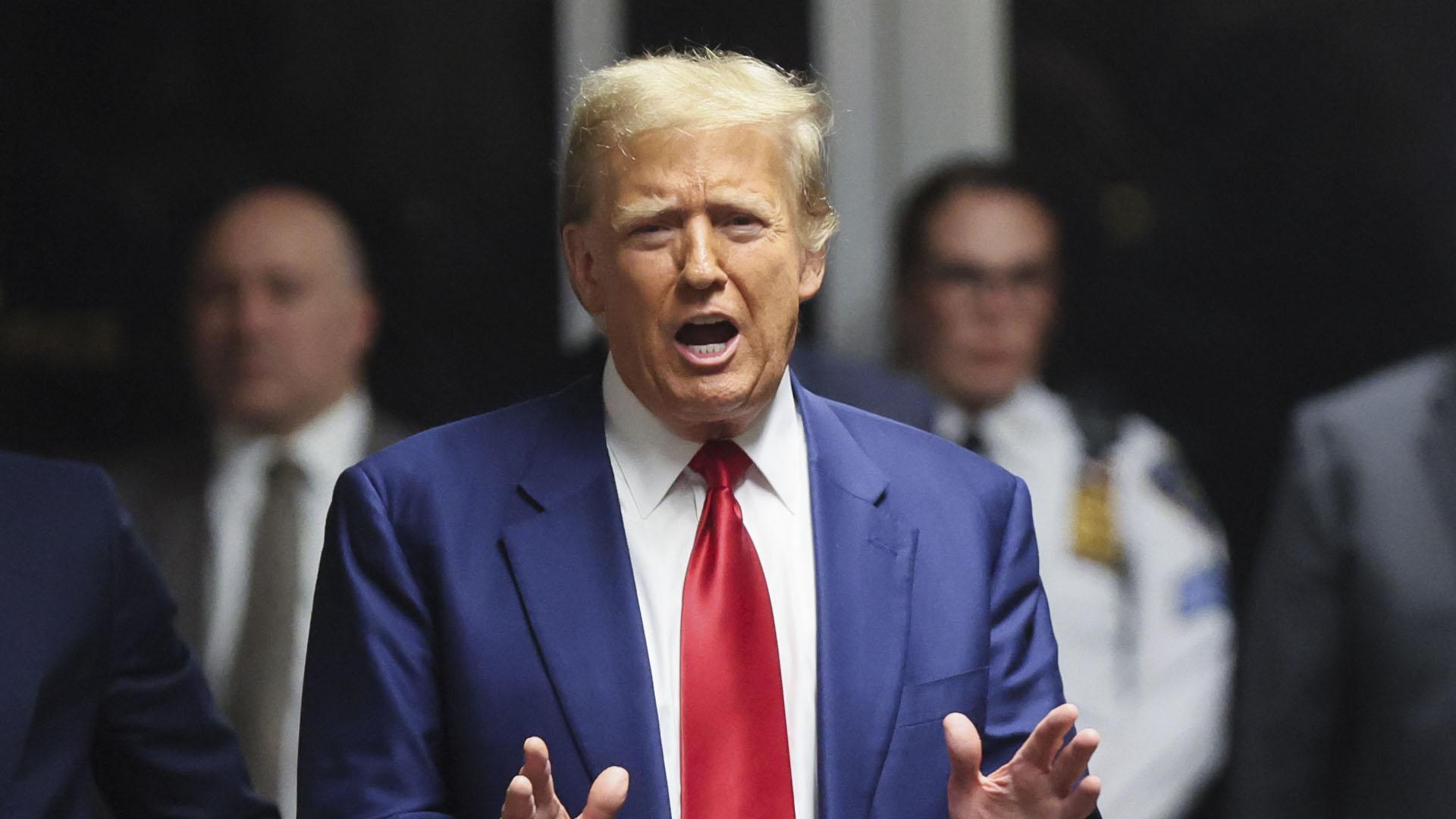 Donald Trump, este lunes en Nueva York