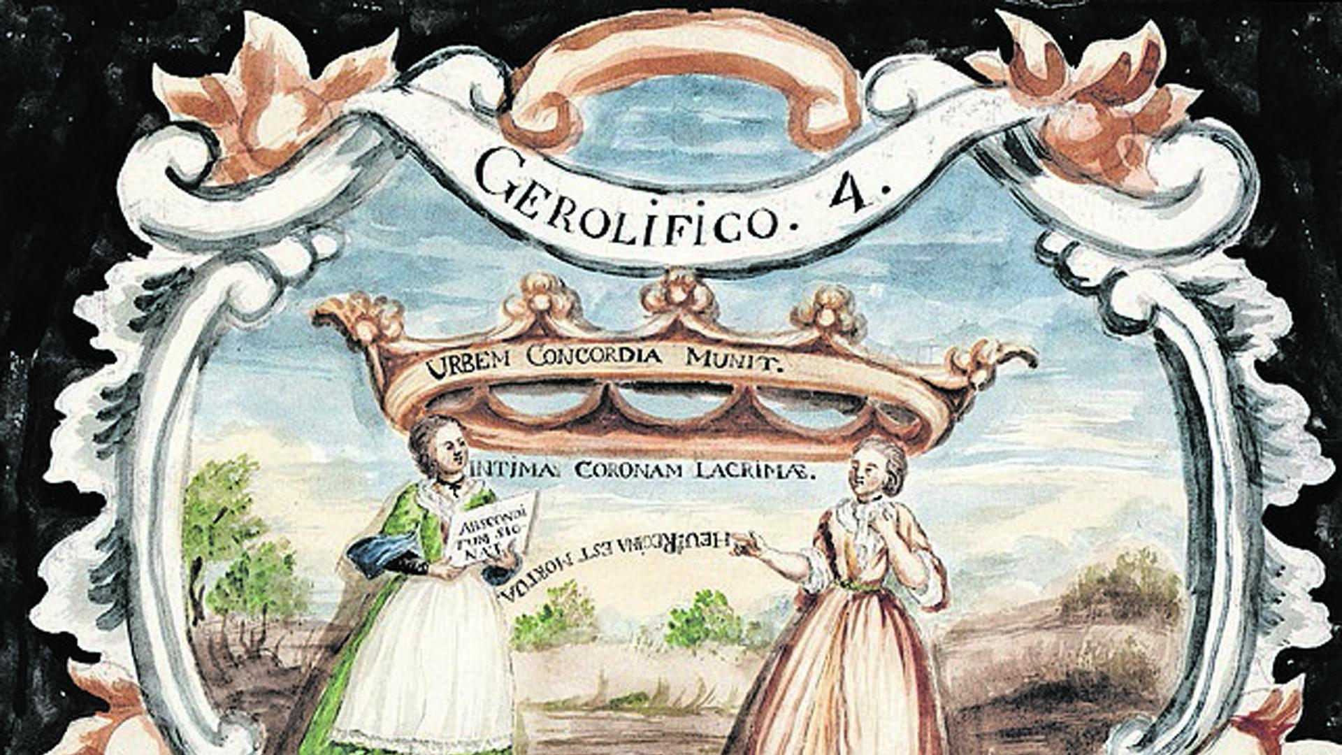 Jeroglífico nº 4 de las exequias de Bárbara de Braganza (1758).
