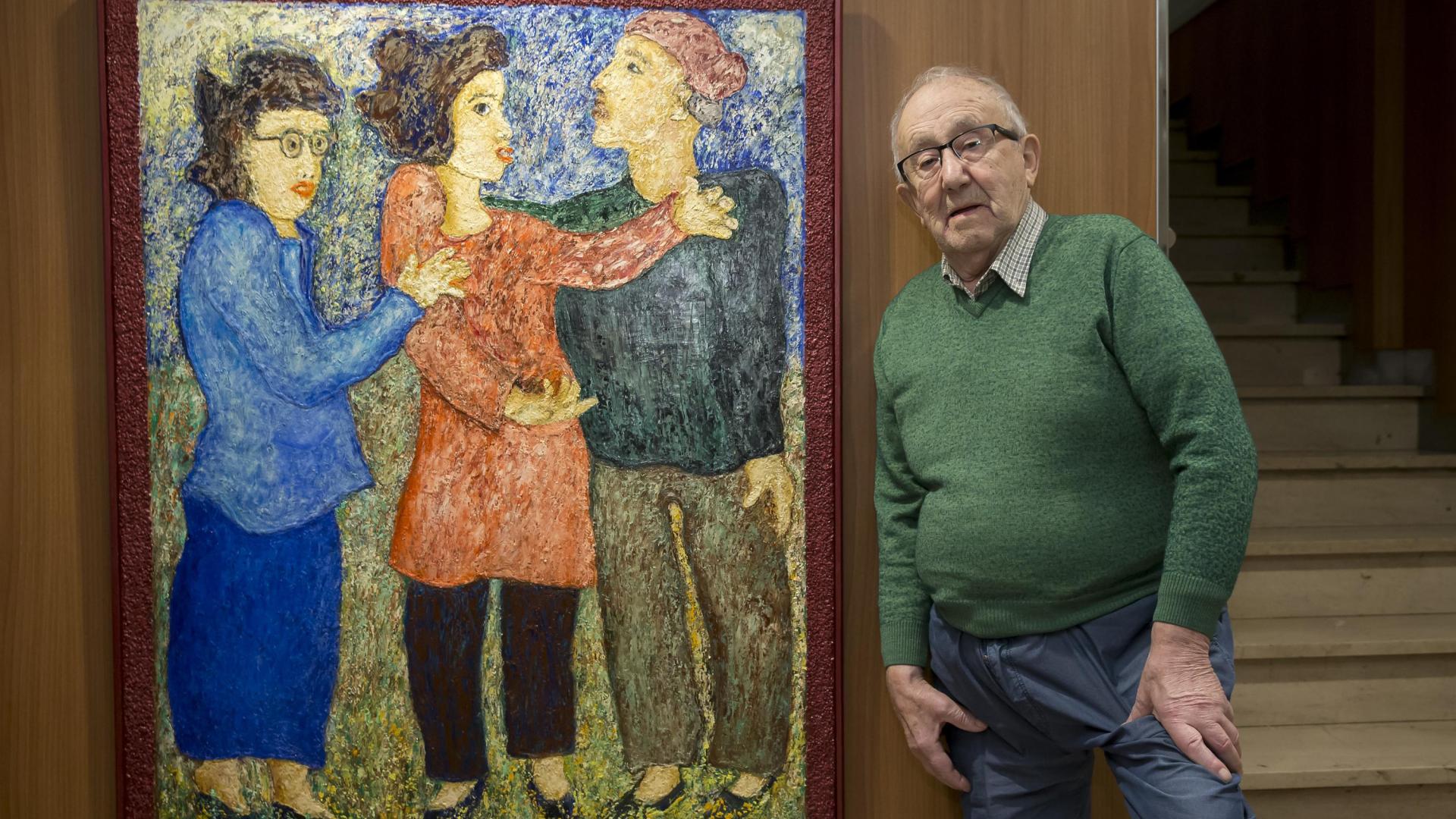 Patxi Buldain en la exposición que presentó en 2019 en el Hotel Maisonnave