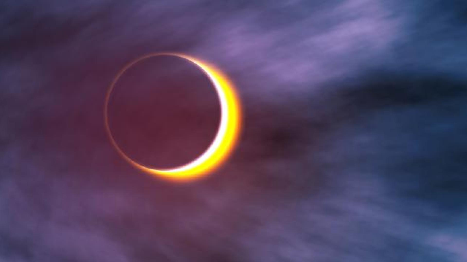 Vista de un eclipse solar