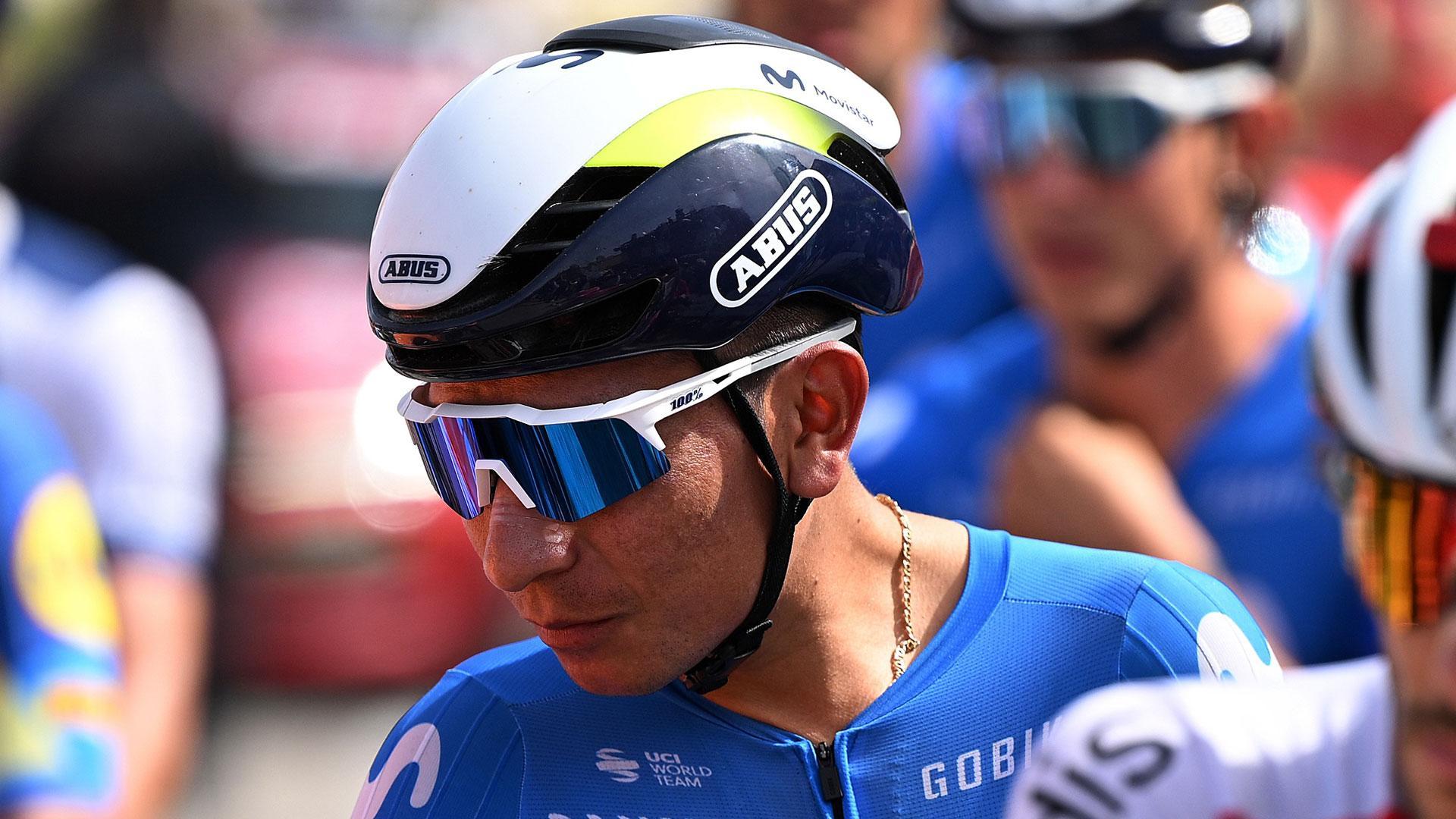 El ciclista colombiano de Movistar Team Nairo Quintana sufre rotura de ligamento del brazo derecho