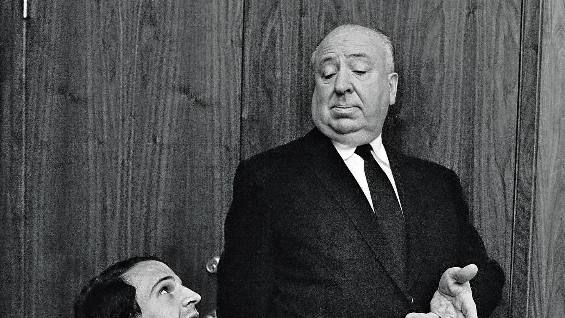 Fotografía de Alfred Hitchcock y Truffaut