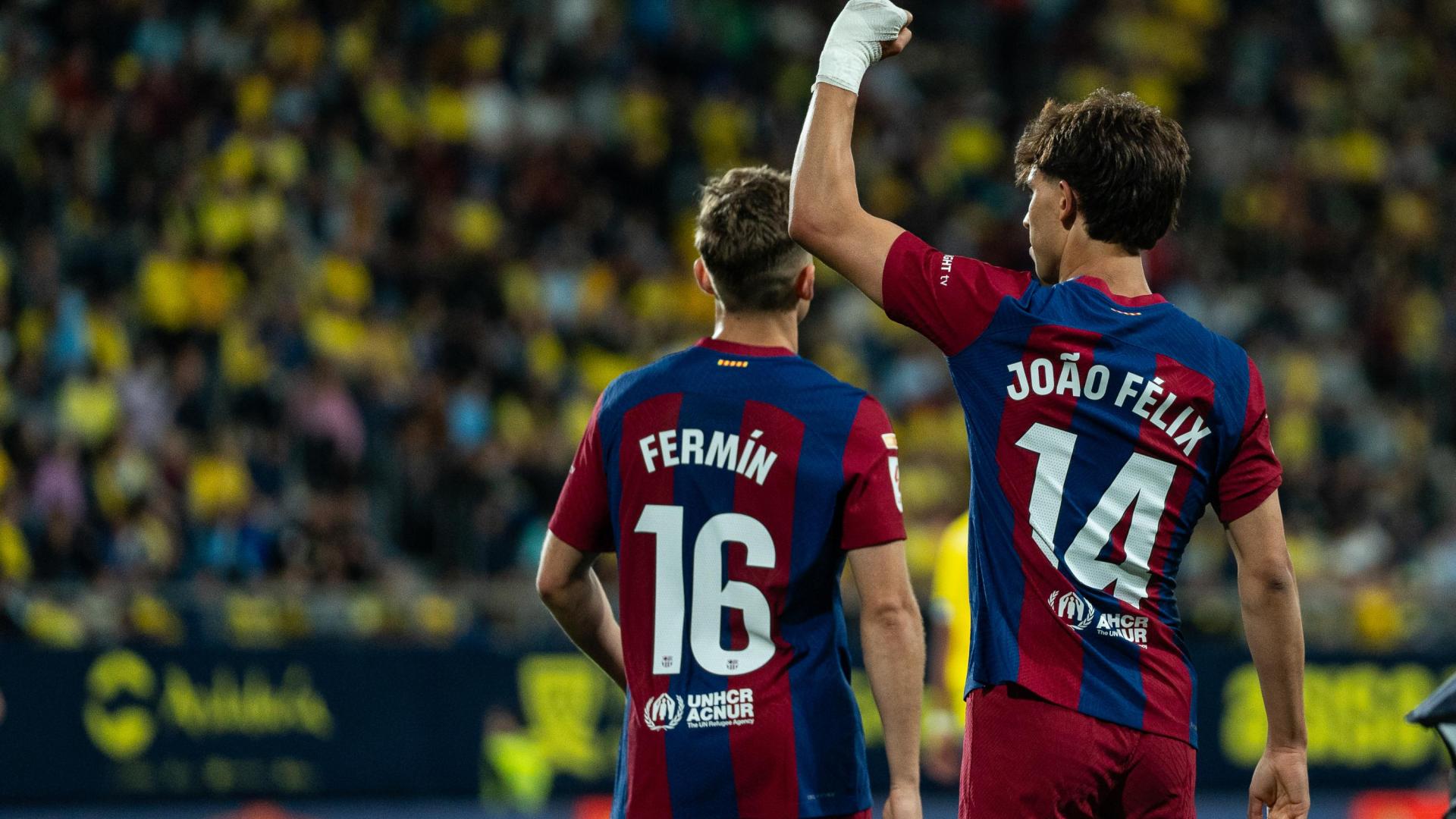 Joao Félix celebra el gol del partido