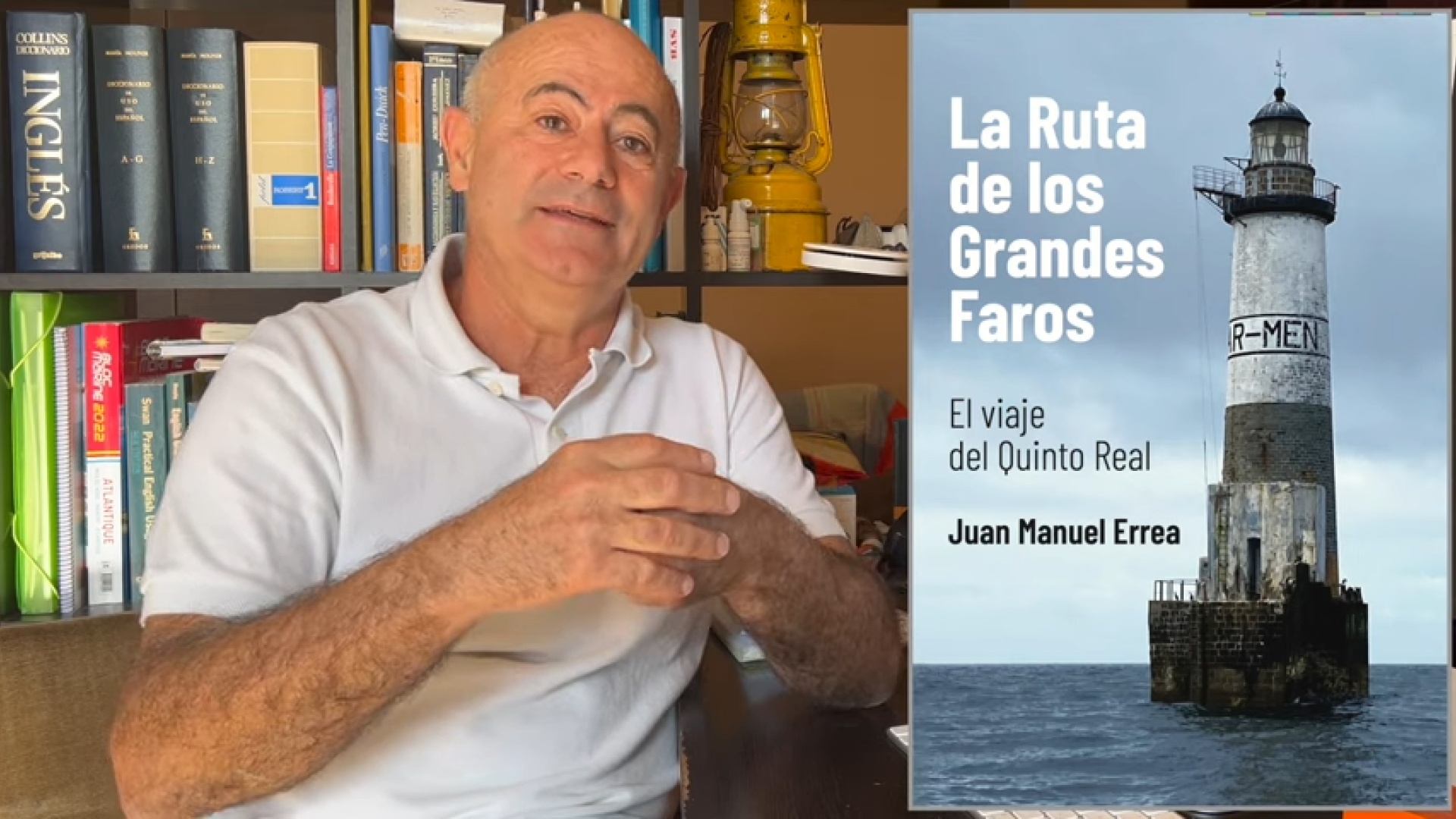 Juan Manuel Errea presenta hoy en el Nuevo Casino su libro '‘La ruta de los grandes faros. El viaje del Quinto Real’.