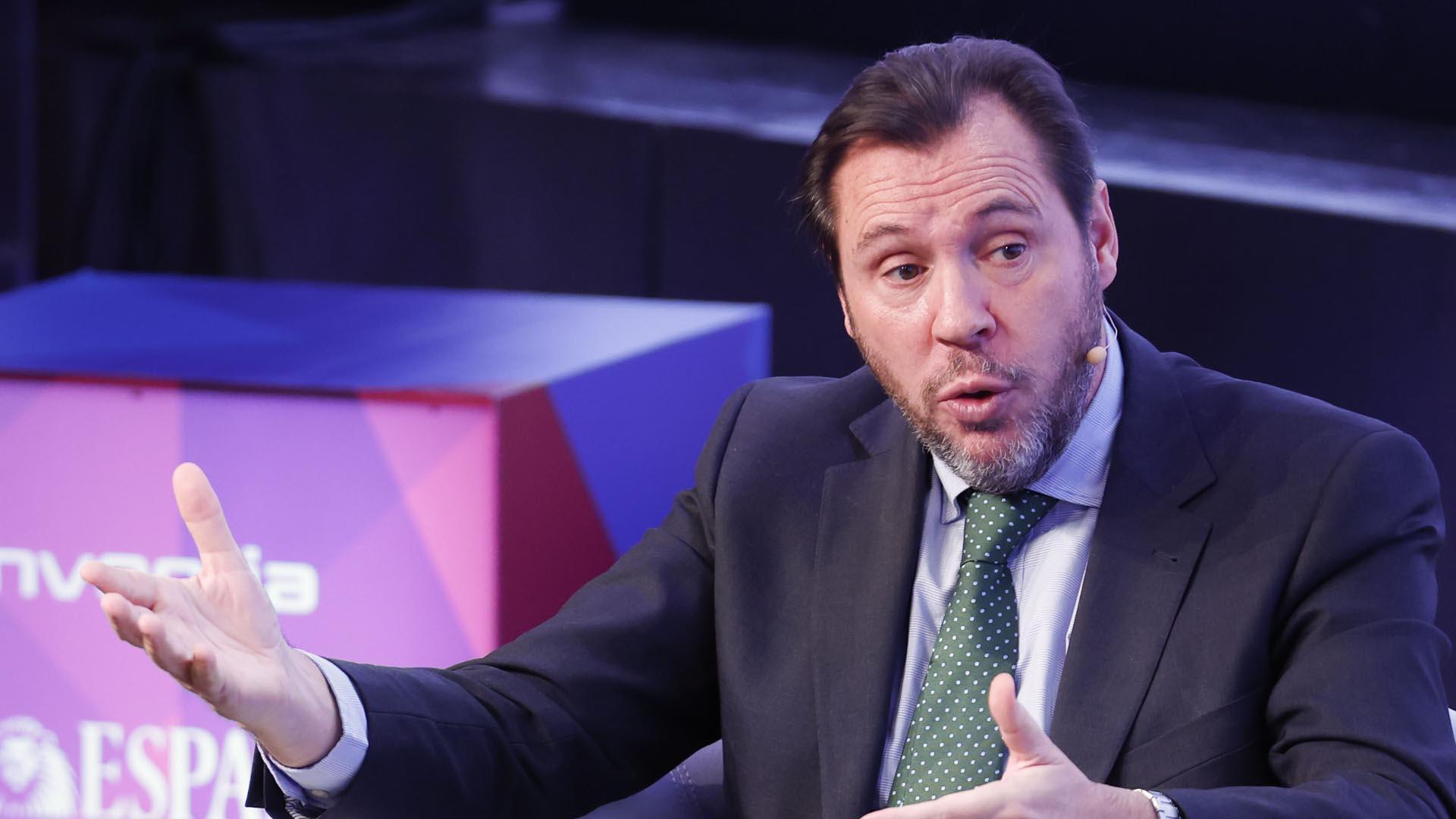 El ministro Óscar Puente, este miércoles en 'Wake Up! Spain' de 'El Español'