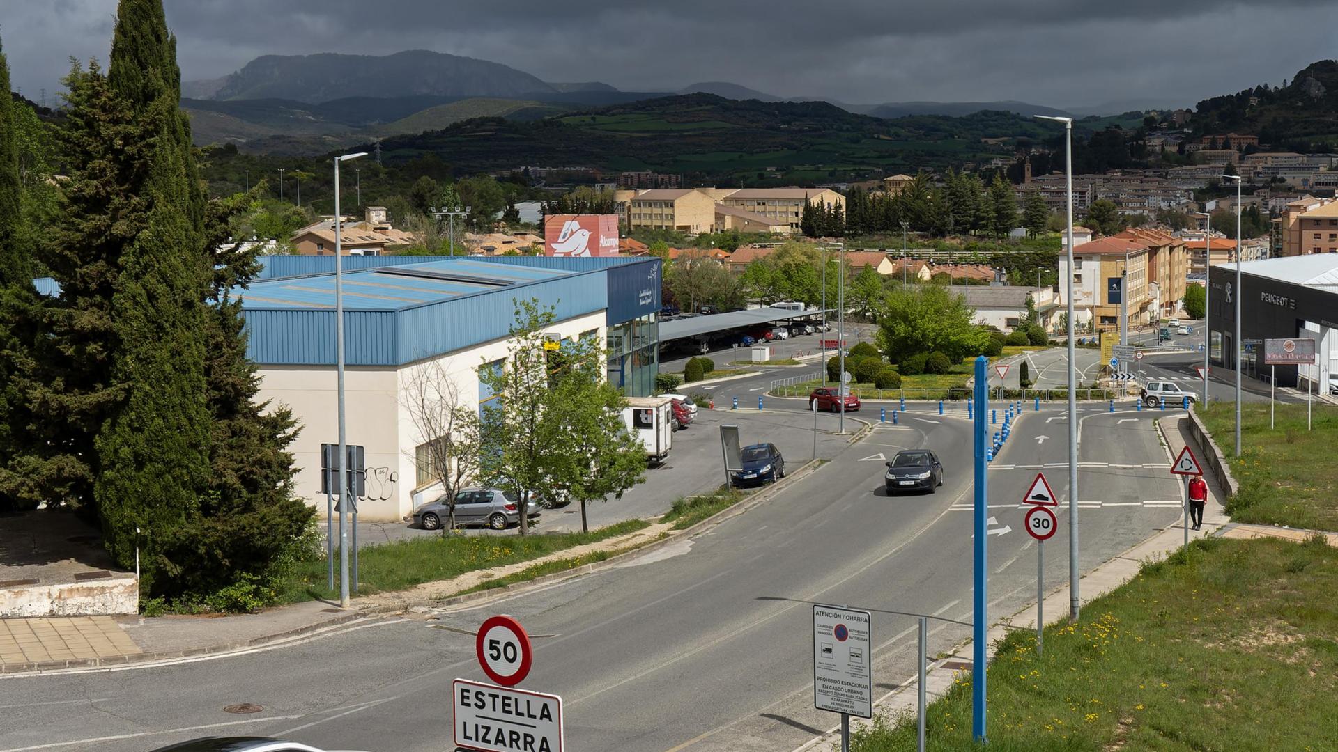 Parte superior de la cuesta donde se produjo el accidente