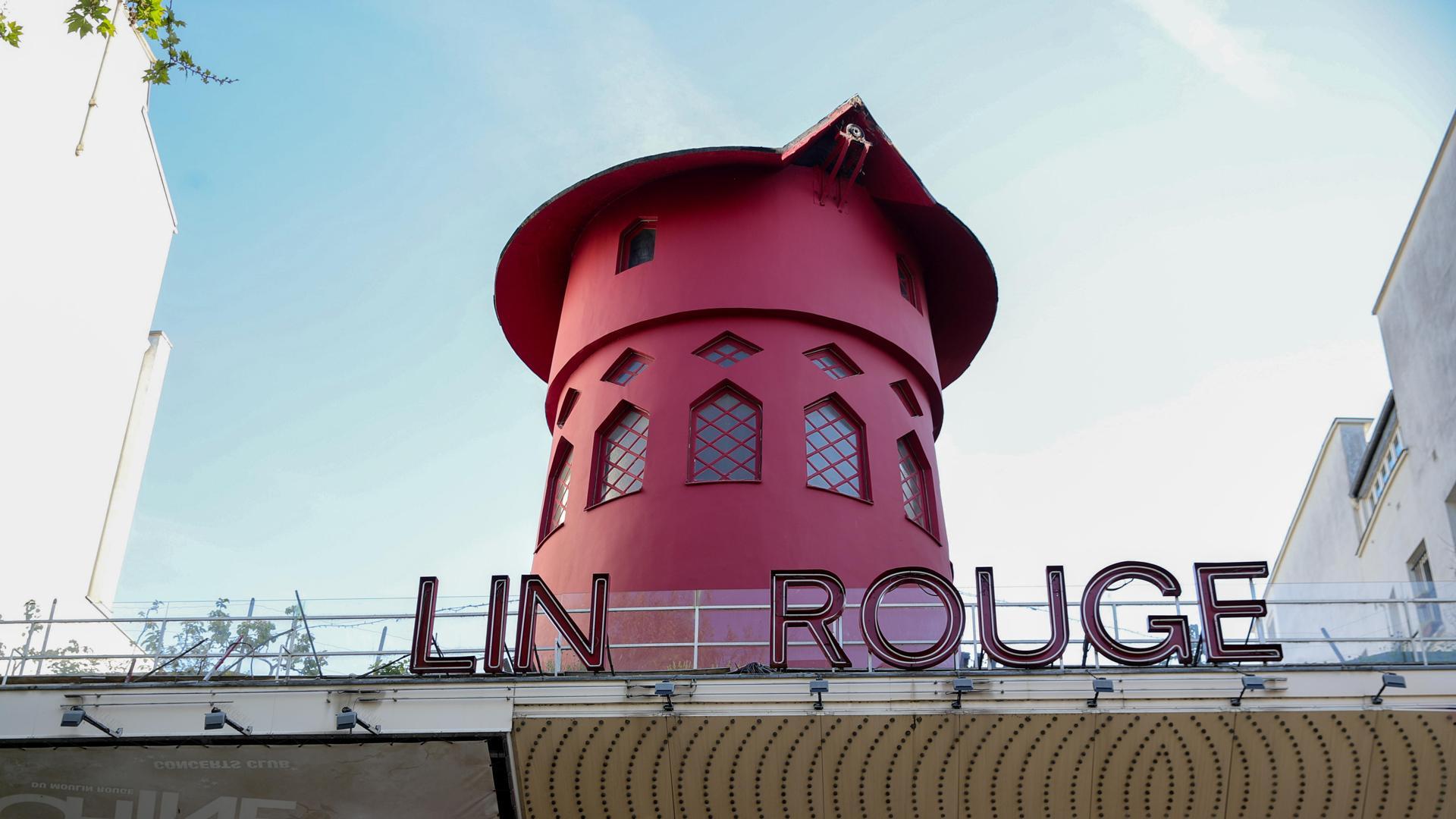 El Moulin Rouge, este jueves, sin sus características aspas