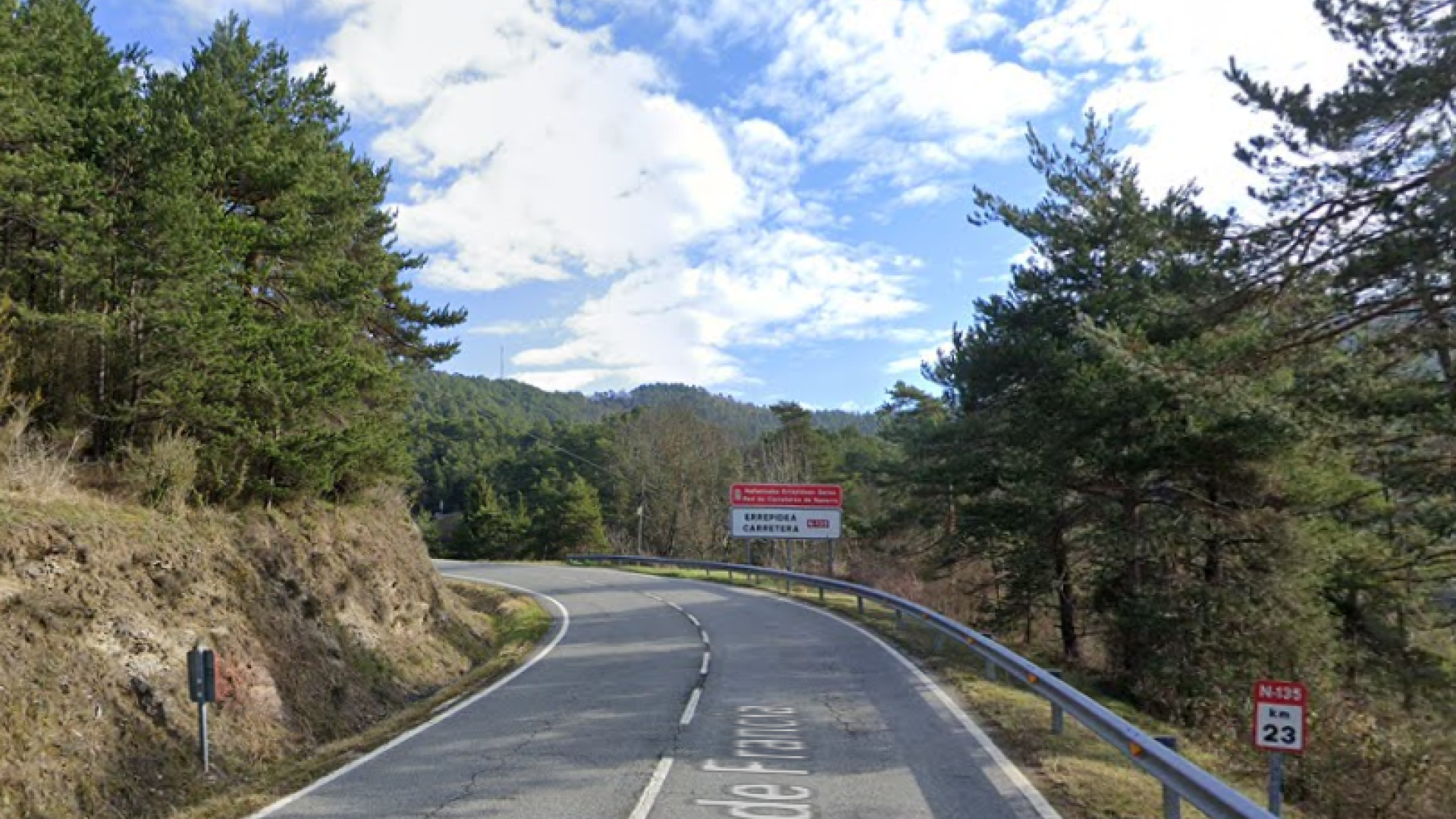 La salida de vía ha ocurrido en el punto kilométrico 23 de la N-135