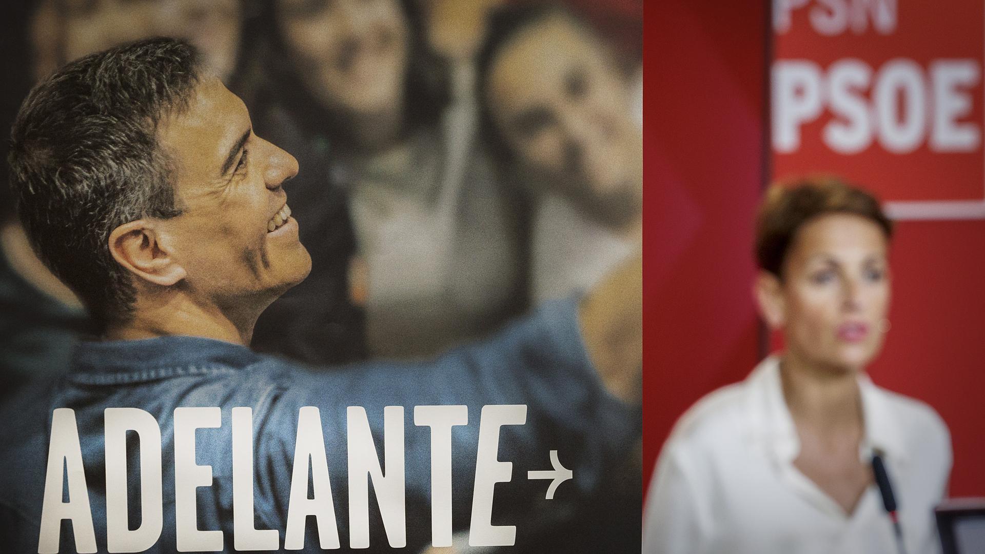 Comparecencia de la presidenta del Ejecutivo foral, María Chivite, tras el anuncio de Pedro Sánchez optando por seguir al frente del Gobierno de España