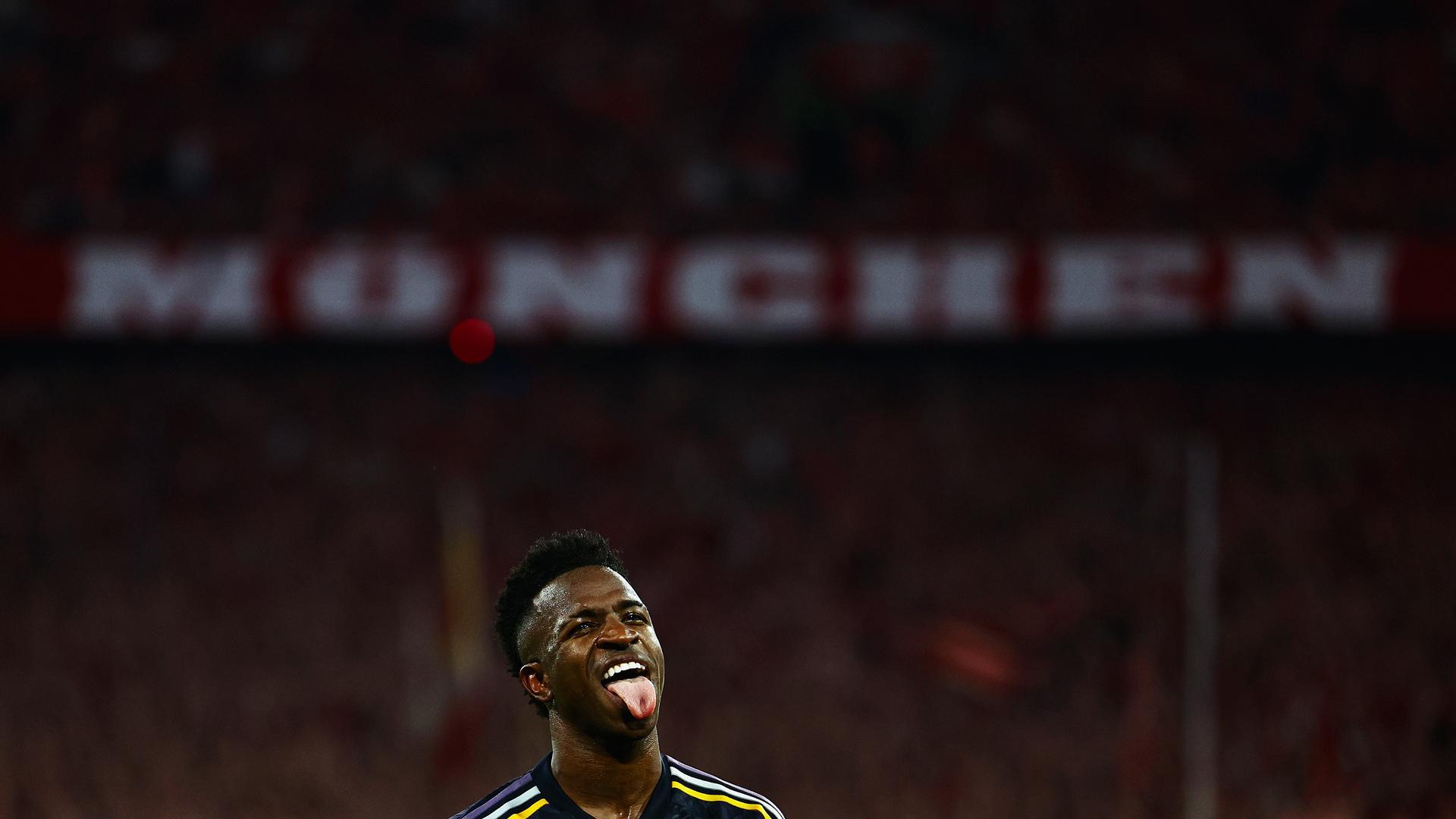 Vinicius celebra uno de los tantos frente al Bayern