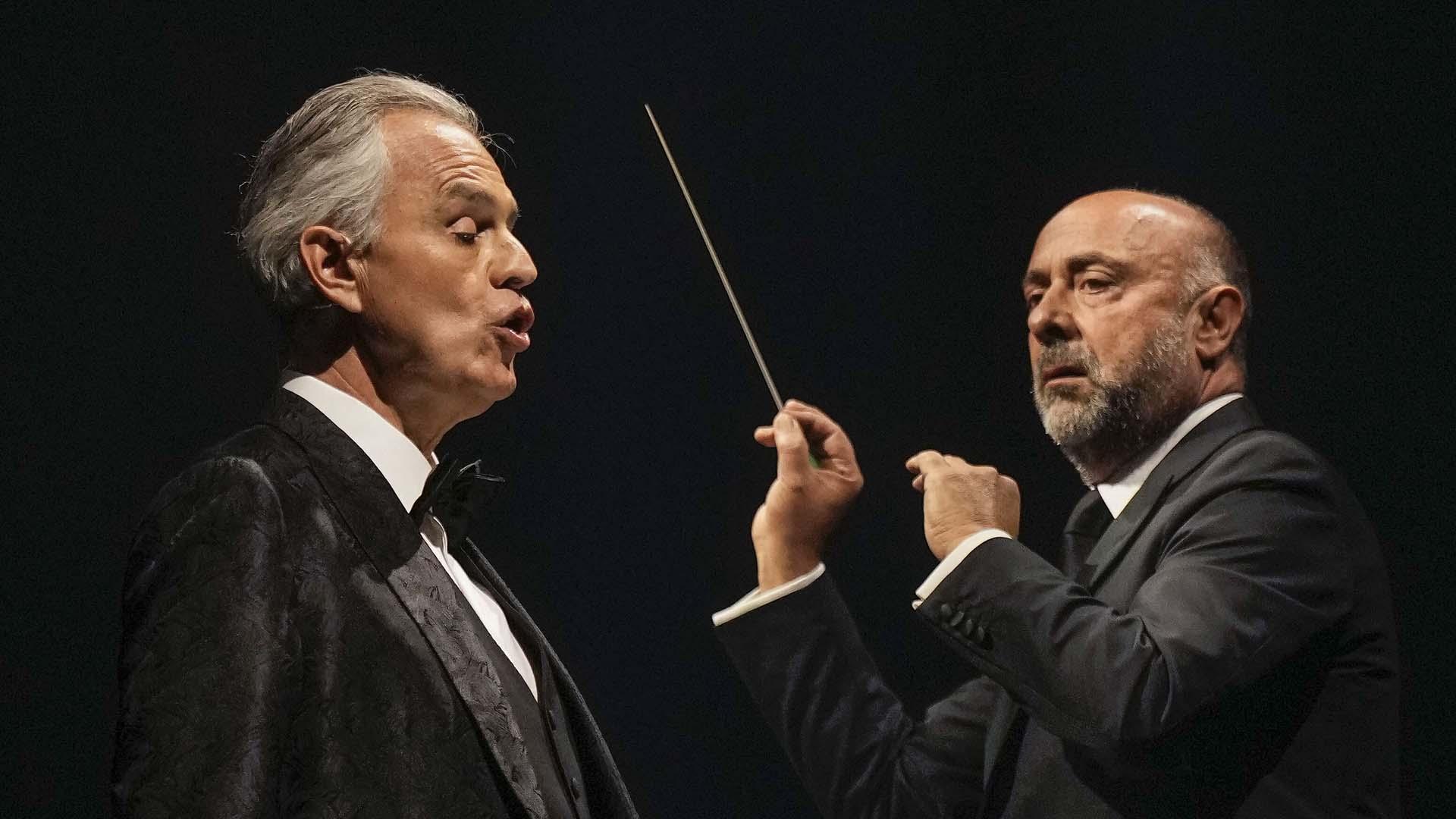 Andrea Bocelli, en su concierto en Barcelona