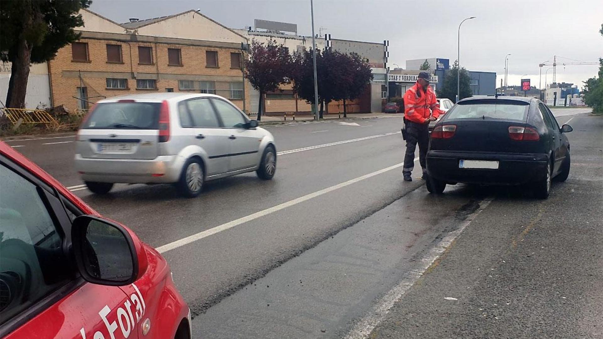 Imagen del vehículo interceptado en Tudela