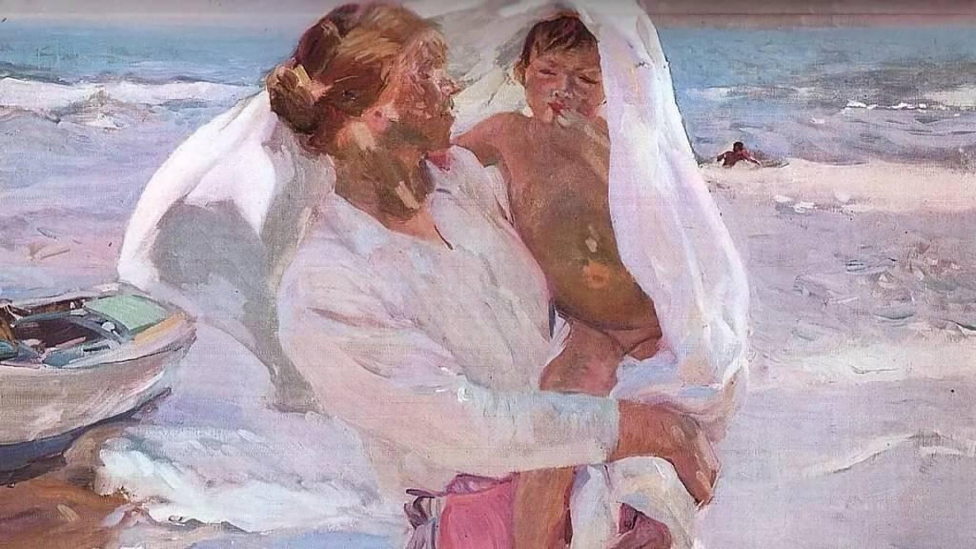El valenciano Joaquín Sorolla pintó 'Saliendo del baño' en 1915.