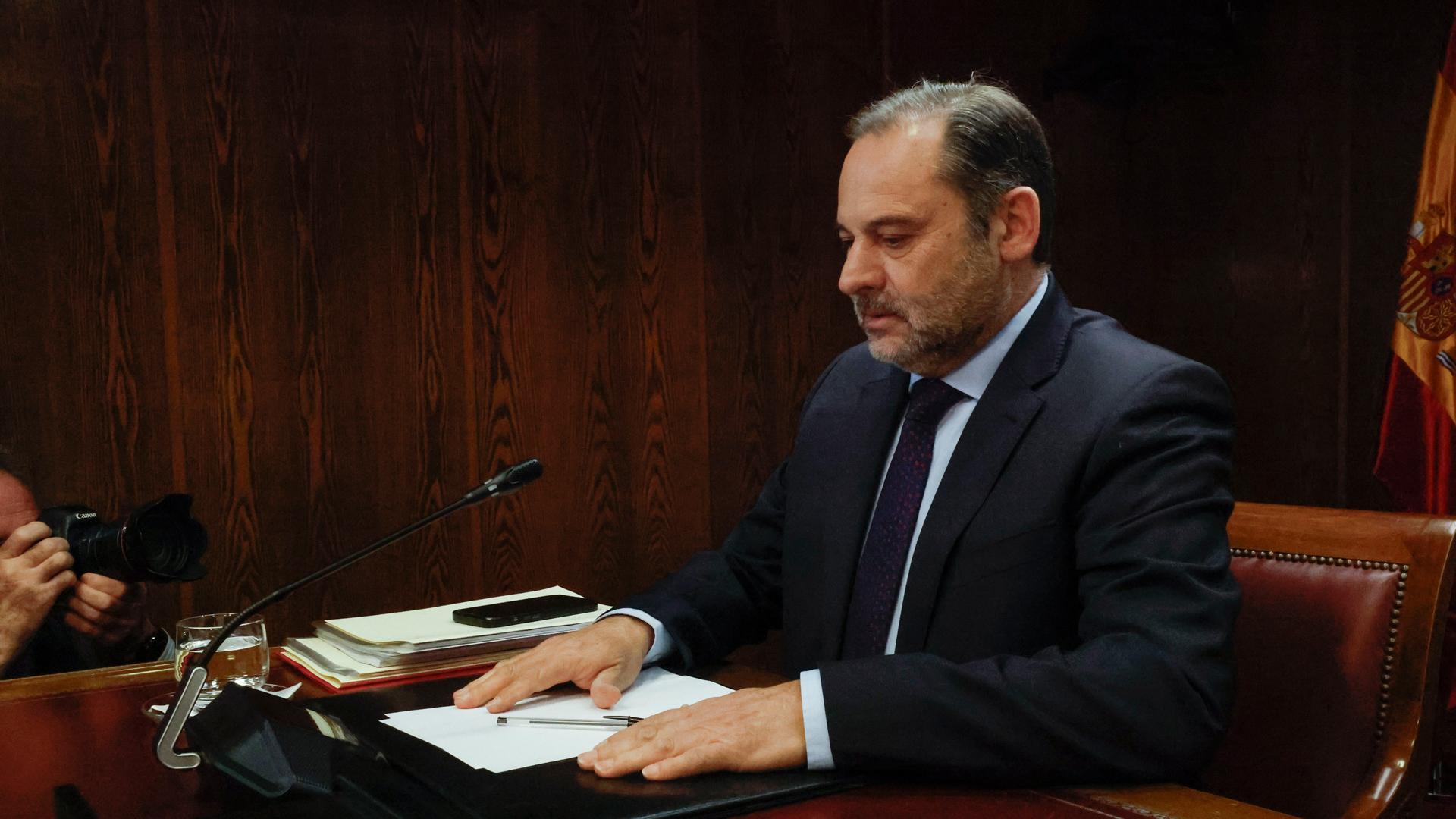 El exministro y ex secretario de Organización del PSOE José Luis Ábalos comparece este lunes ante la comisión de investigación del caso Koldo del Senado