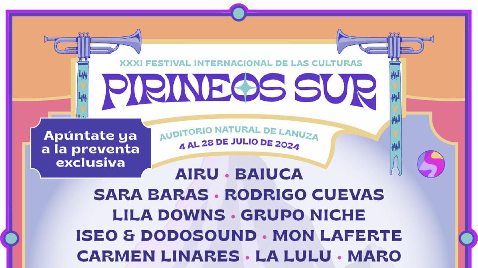 Cartel del Festival Pirineos Sur 2024