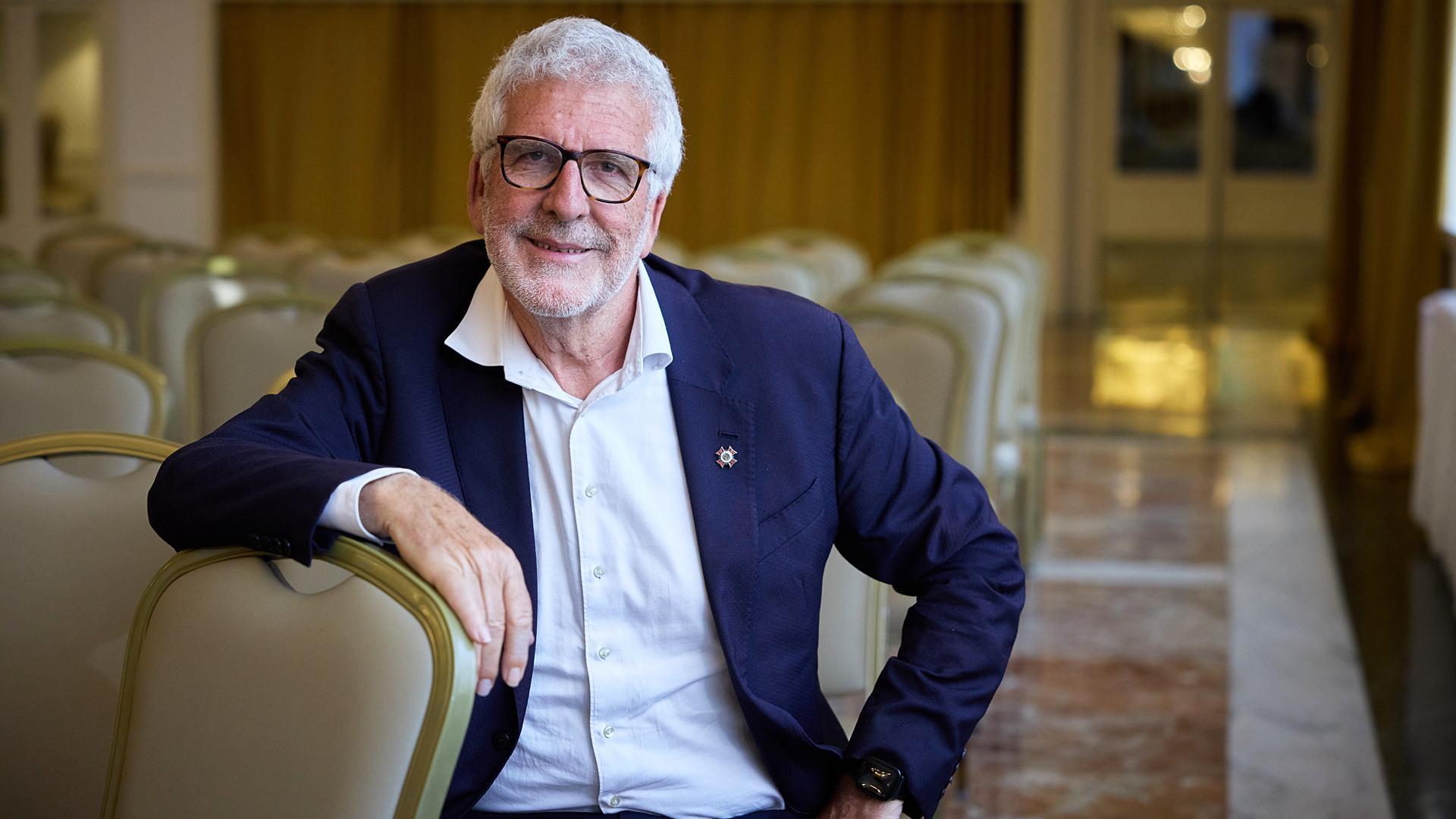 Gregorio Luri Medrano, en el Hotel Tres Reyes de Pamplona, donde impartió una conferencia sobre el informe PISA