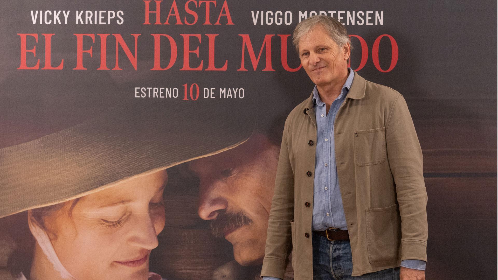 El director e intérprete de la película 'Hasta el fin del mundo', Viggo Mortensen, posa en el photocall de la nueva película