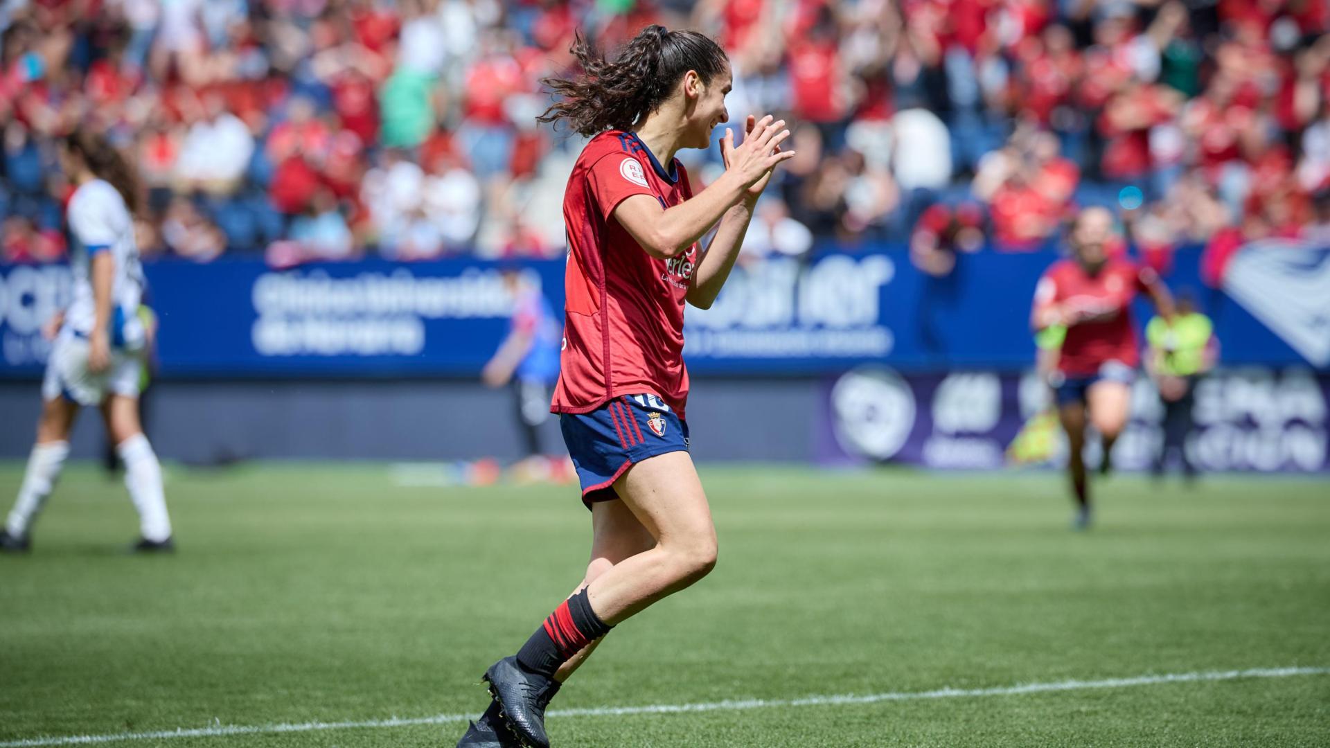 Maite Valero, tras marcar el 1-0 contra el Espanyol