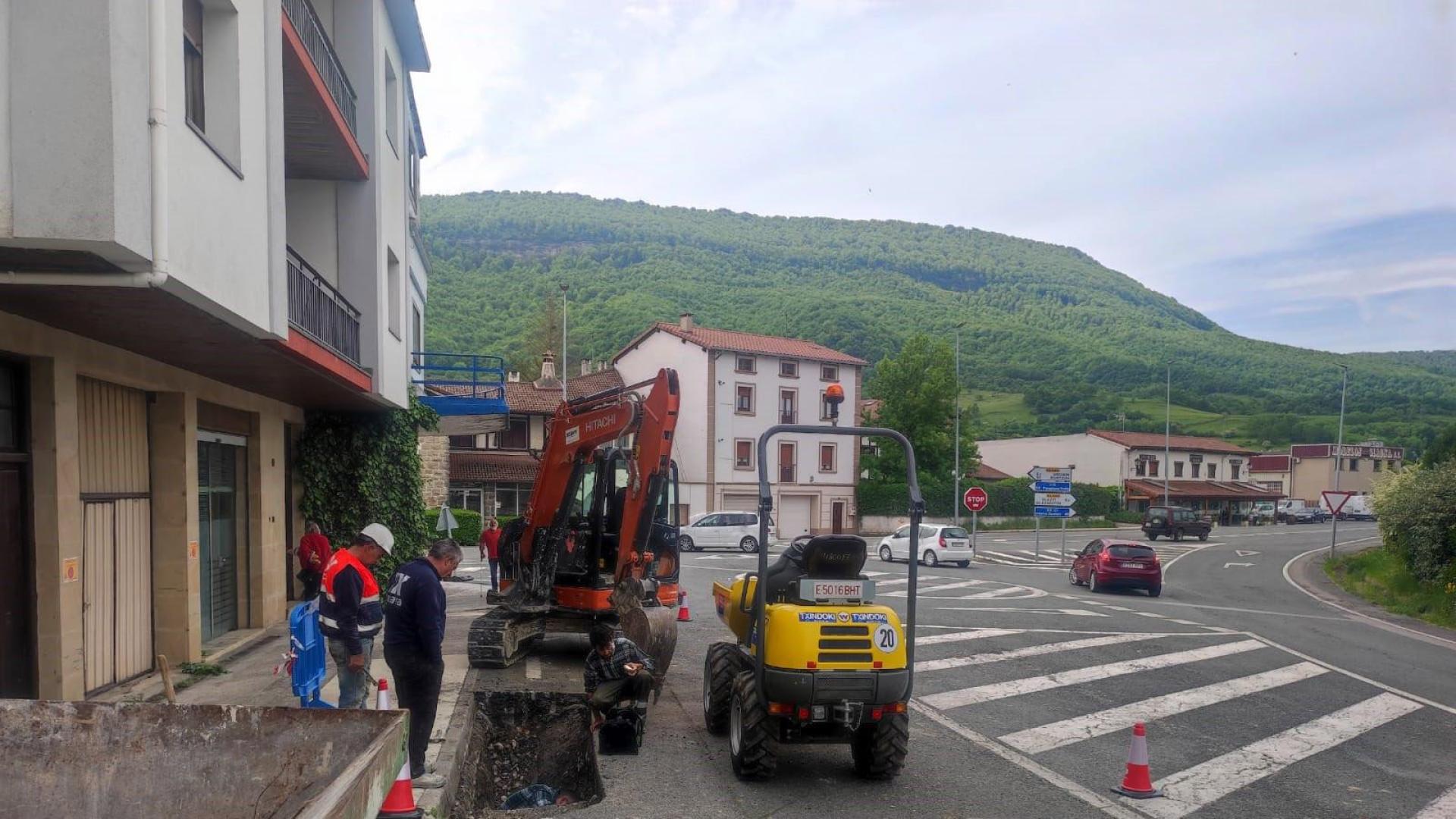 Obras del sellado de la fuga de agua